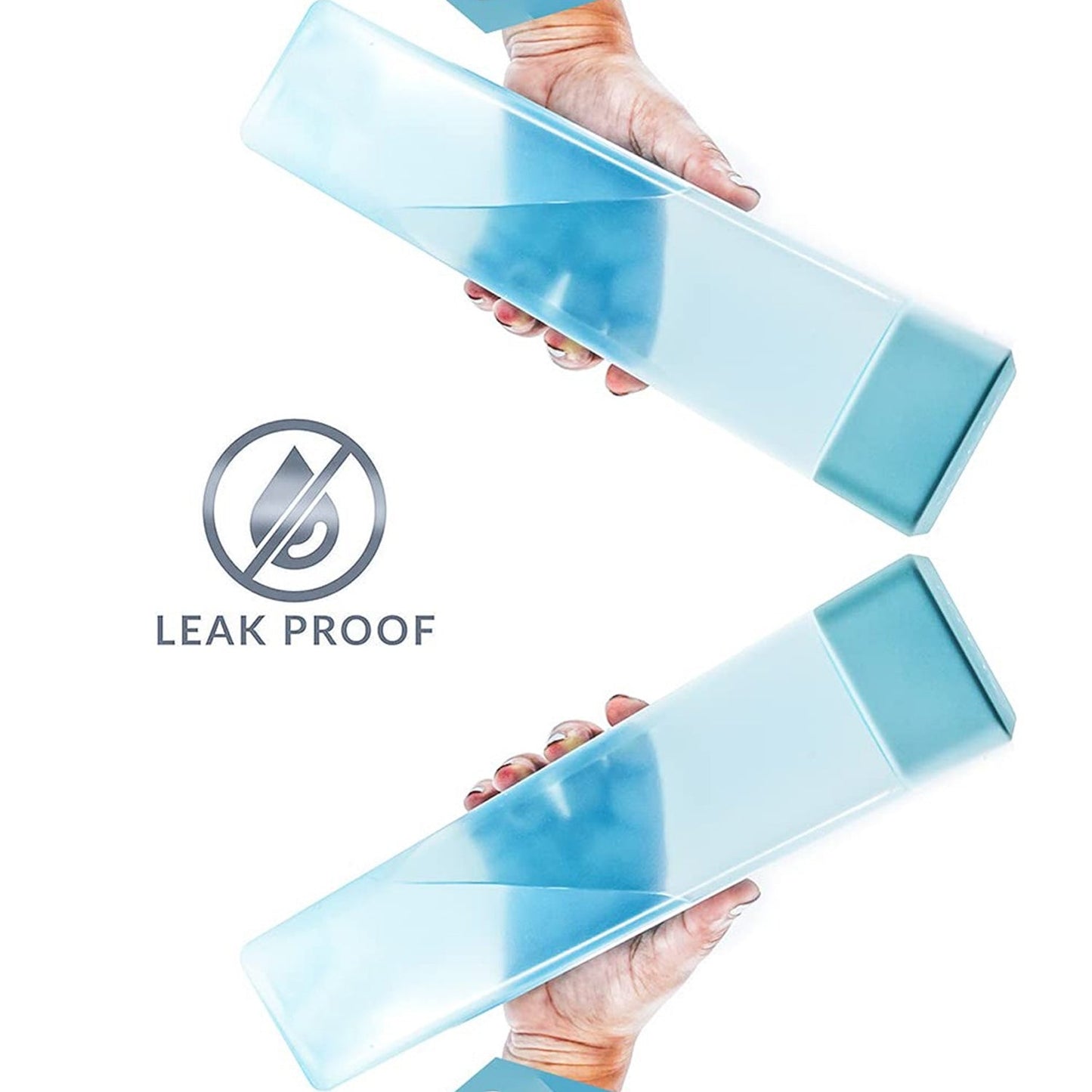 Large Capacity Plastic Water Bottle | Set of 6 | Square Water Bottle (940ml each) - Springkart 