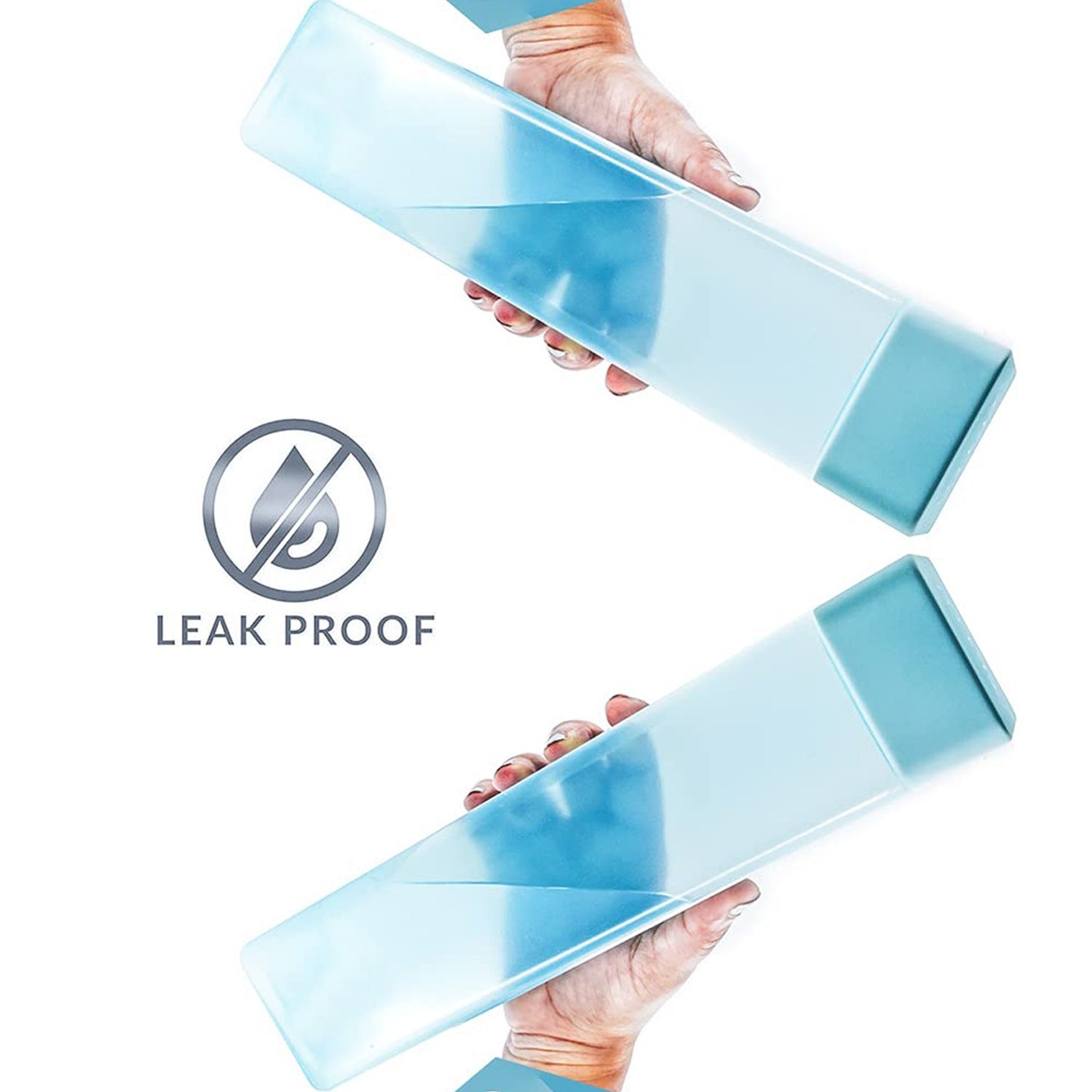 Large Capacity Plastic Water Bottle | Set of 6 | Square Water Bottle (940ml each) - Springkart 