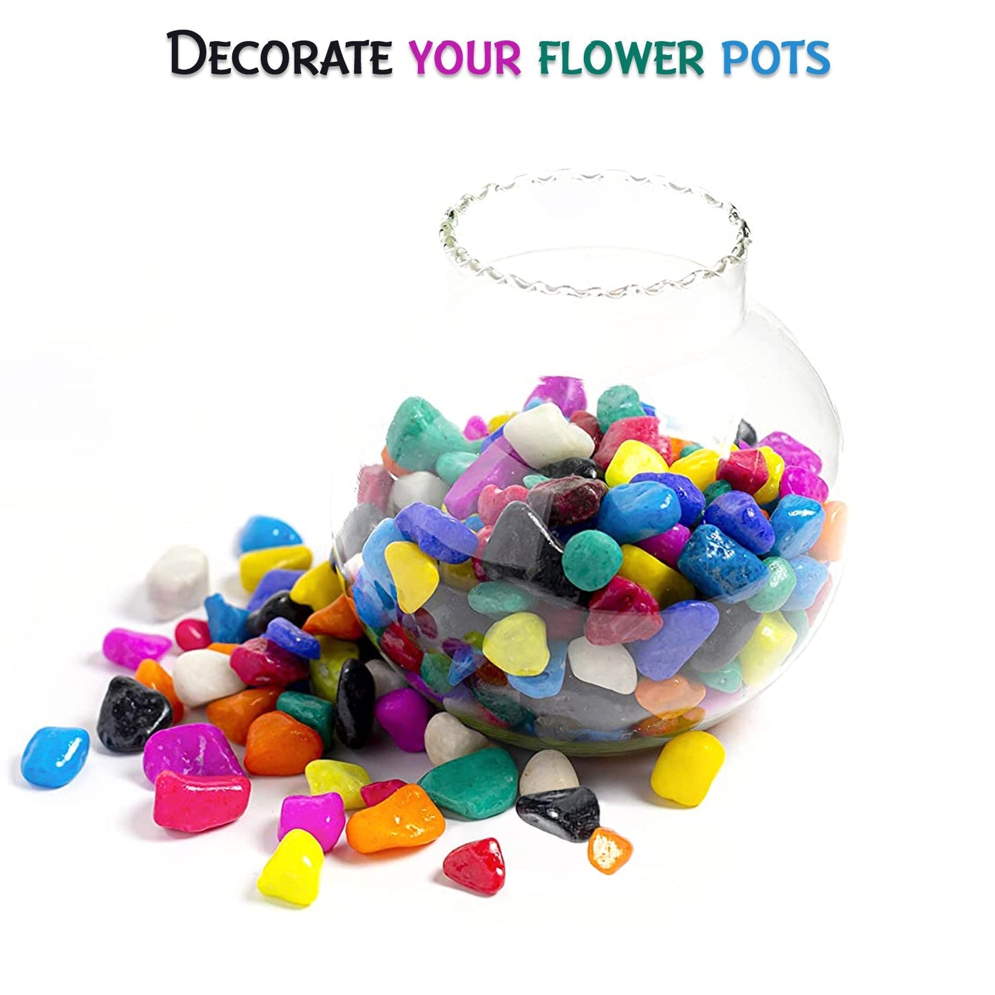 Decorative Stones and Pebbles for Garden, Vase Fillers Multicolor. - Springkart 
