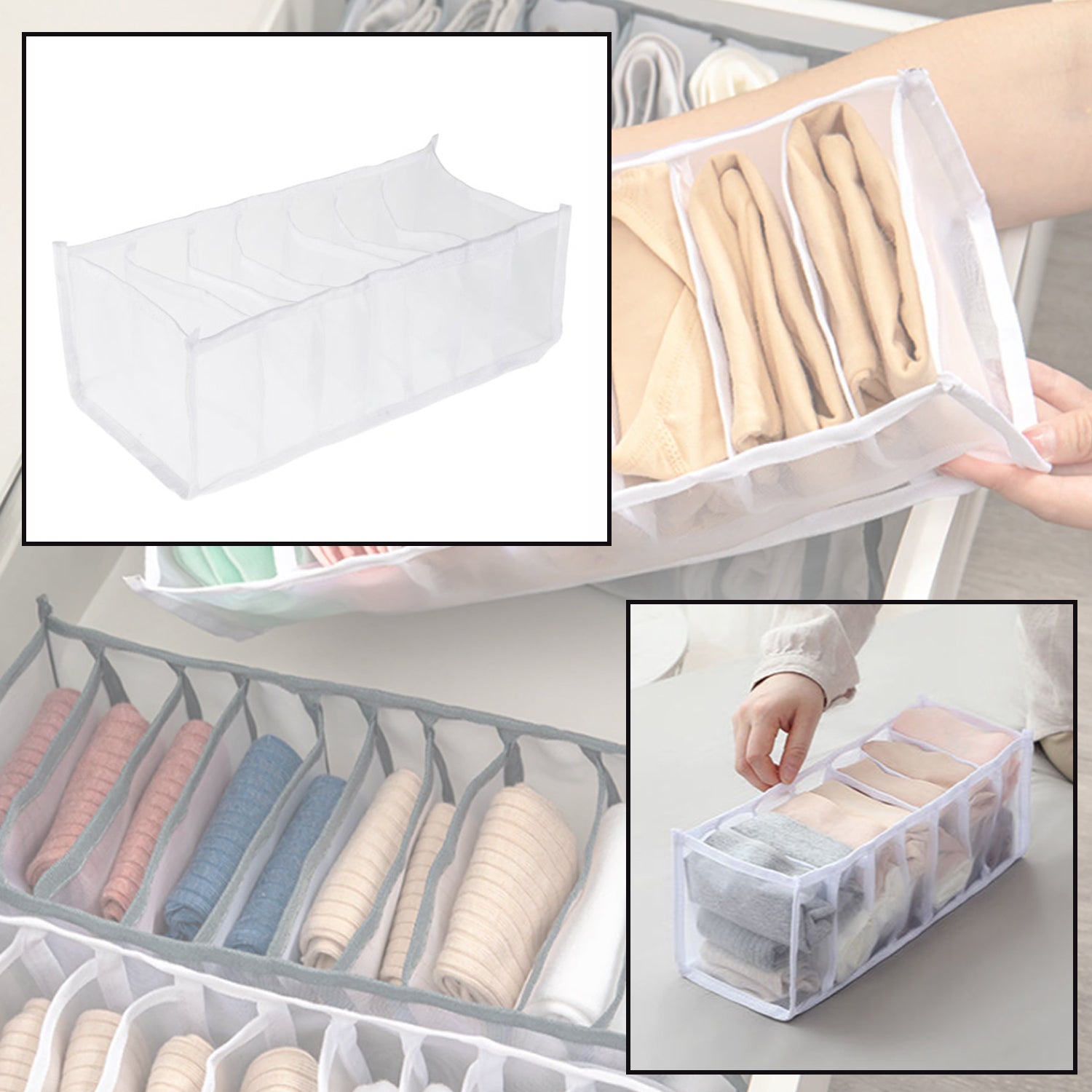 Laundry 7 section bag widely used for storing and managing laundry cloths and stuffs etc. - Springkart 