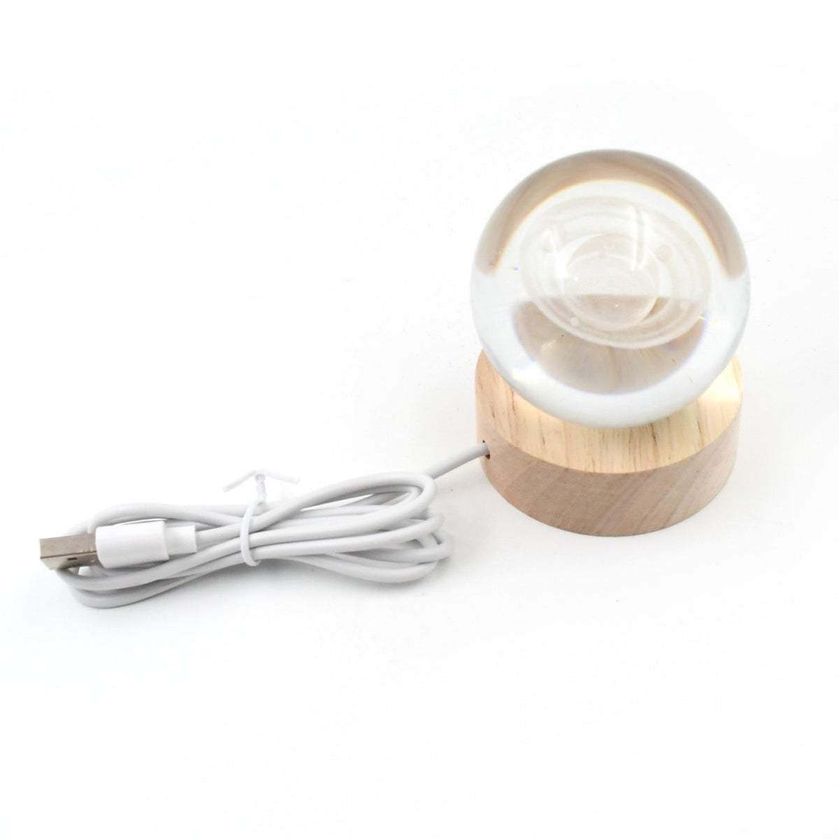 Astronaut 3D Crystal Ball lamps With Wood Base (1 Pc) - Springkart 