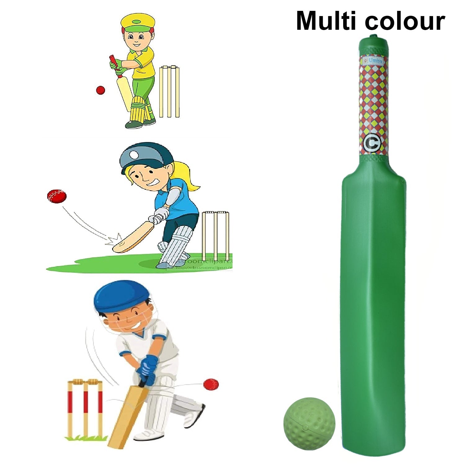 Plastic Cricket Bat Ball Set for Boys and Girls - Springkart 