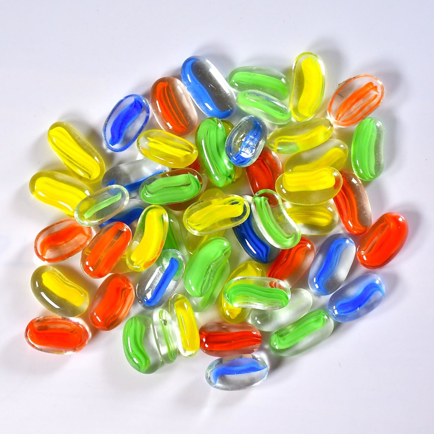 Glass Gem Stone, Flat Round Marbles Pebbles for Vase Fillers, Attractive pebbles for Aquarium Fish Tank. - Springkart 