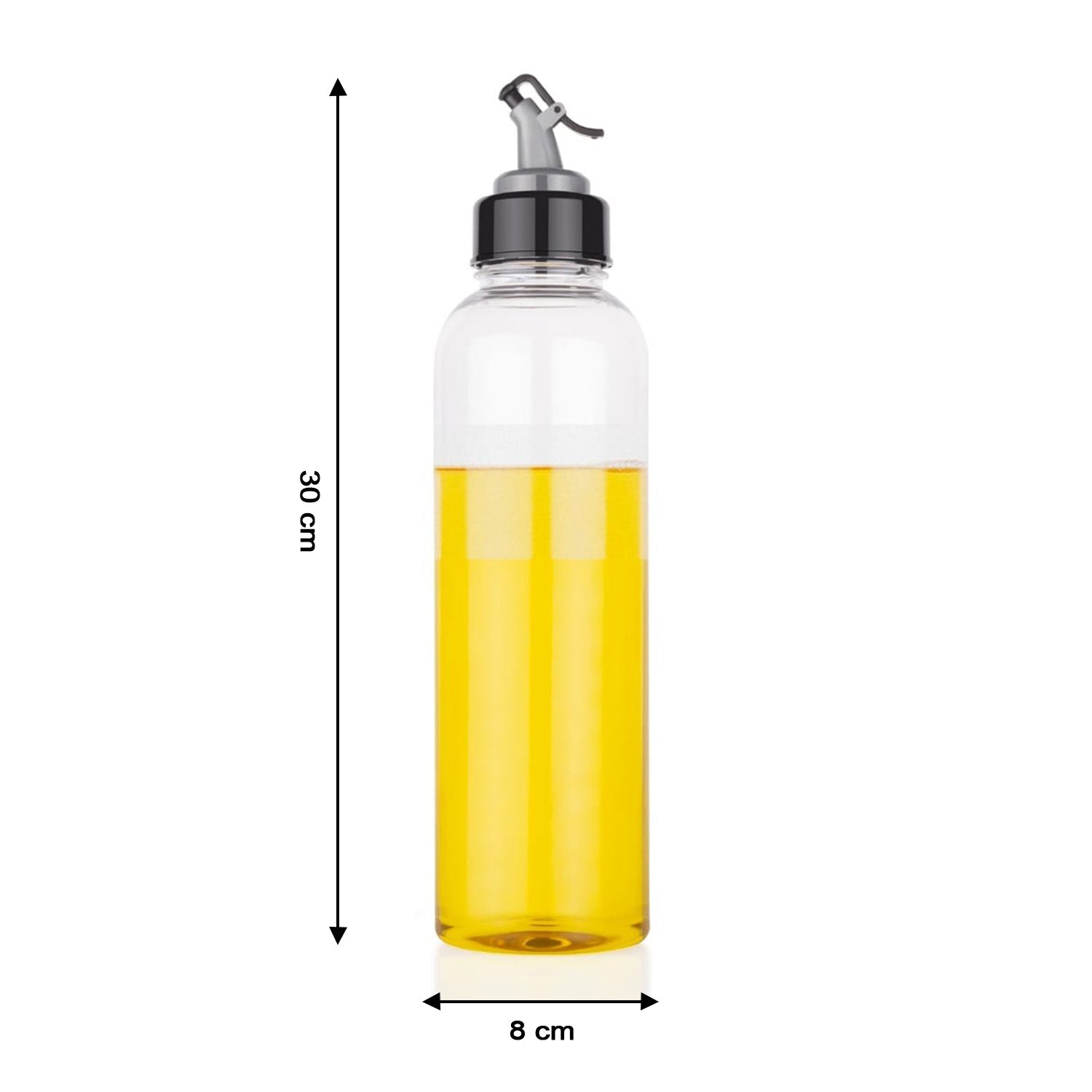 Oil Dispenser Transparent Plastic Oil Bottle | 1 Liter - Springkart 