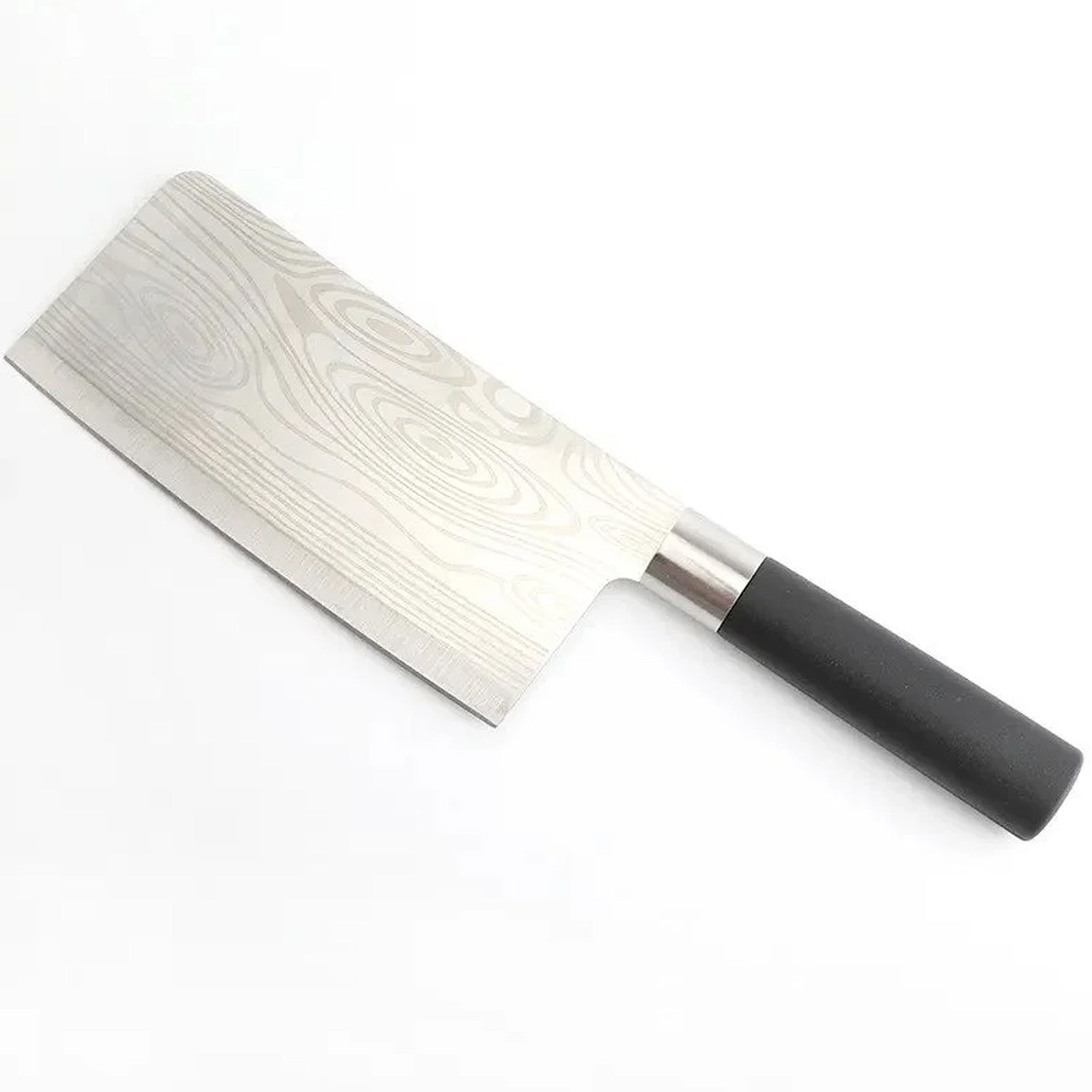Stainless Steel Chef Damascus Cleaver Vegetable Knife with Plastic Handle & Cover, Multipurpose Use for Kitchen or Restaurant (12 Inch) - Springkart 