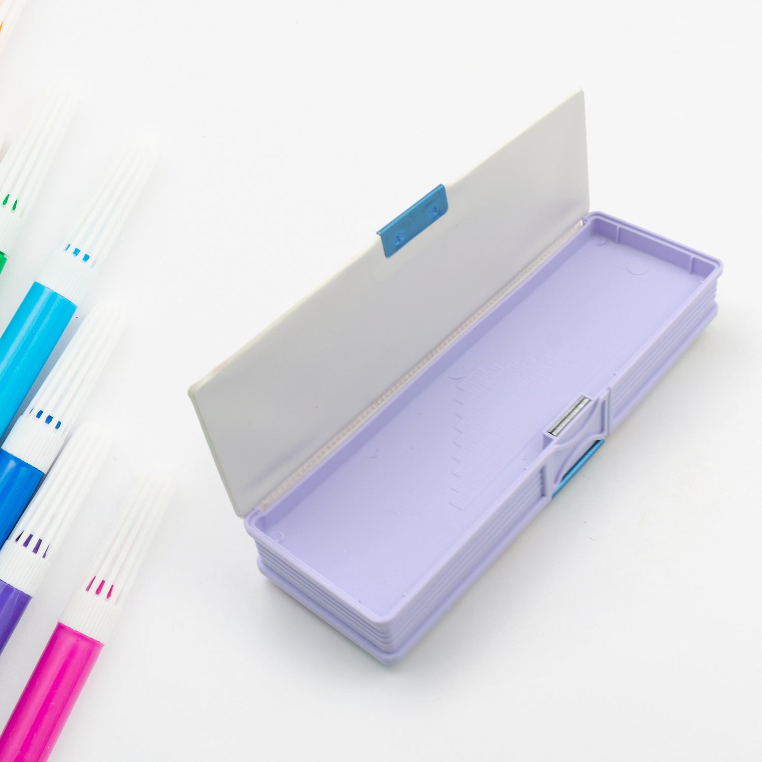 Multipurpose Compass Box, Plastic Double Deck Pencil Case with 2 Compartments, Supplies Utility Box Storage Organizer, Pencil Box for School, Cartoon Printed Pencil Case for Kids, Birthday Gift for Girls & Boys - Springkart 