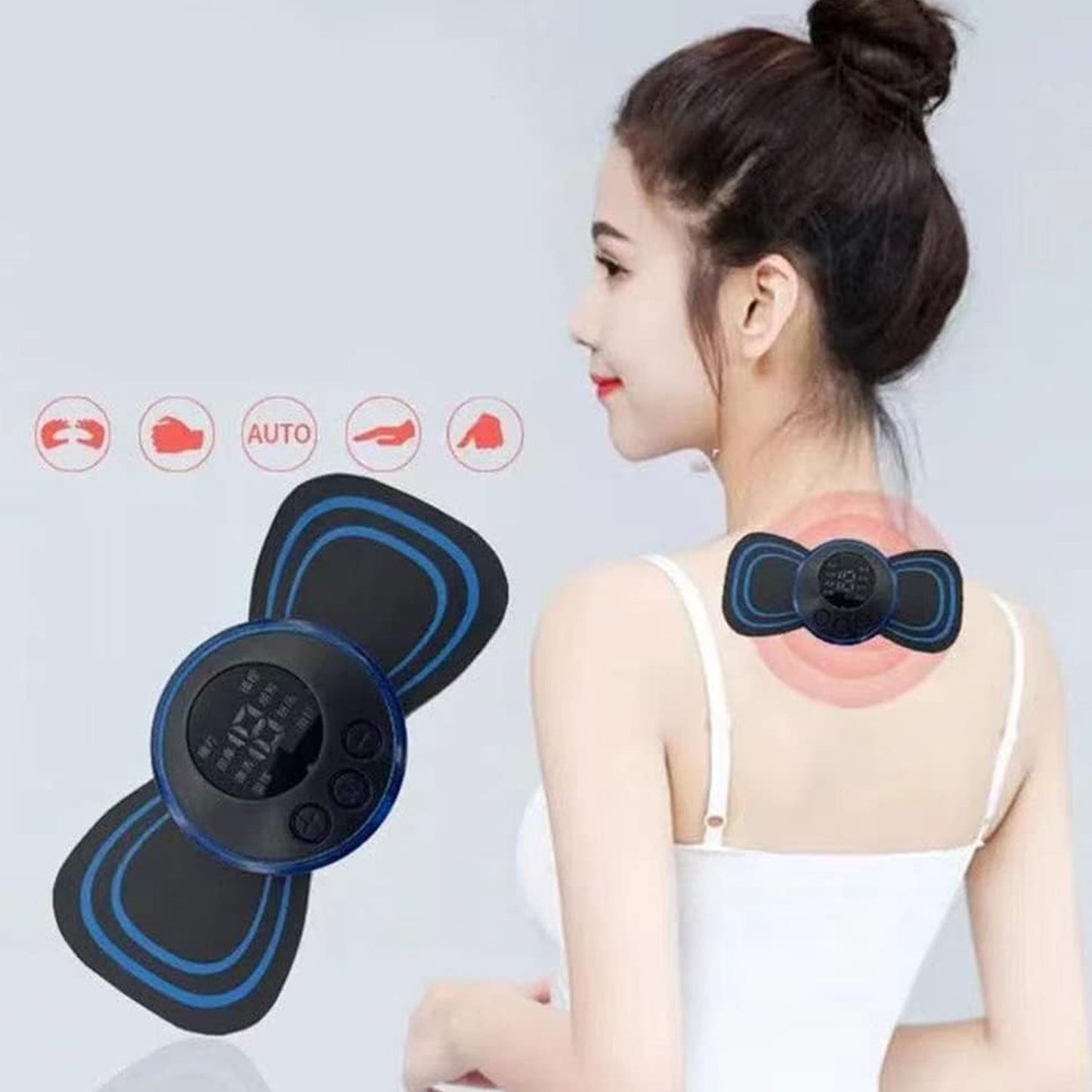 Portable USB Neck Massager Electric Neck Massager,  Enhancer Mini Cervical Massager EMS Lymphatic Drainage Massage with Cable