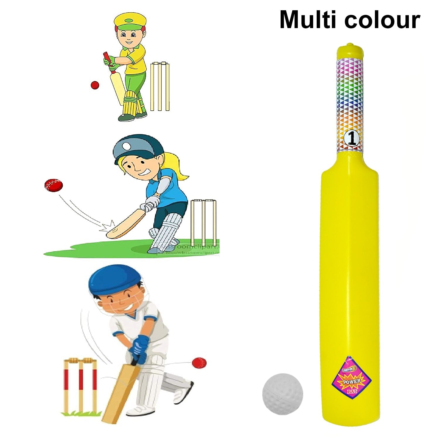 Plastic Cricket Bat Ball Set for Boys and Girls - Springkart 