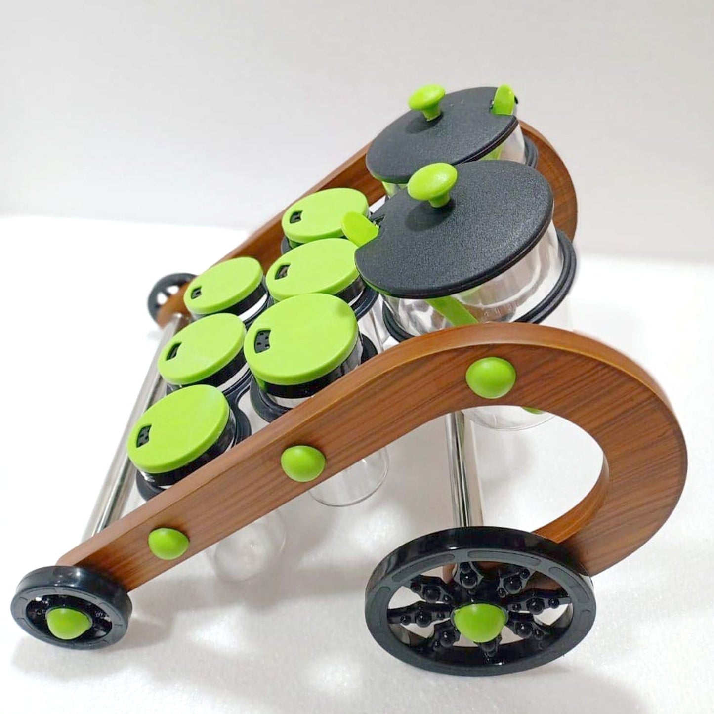 Rajwadi Spice Jar Stand and holder for supporting jars, bottles etc. including all kitchen purposes. - Springkart 