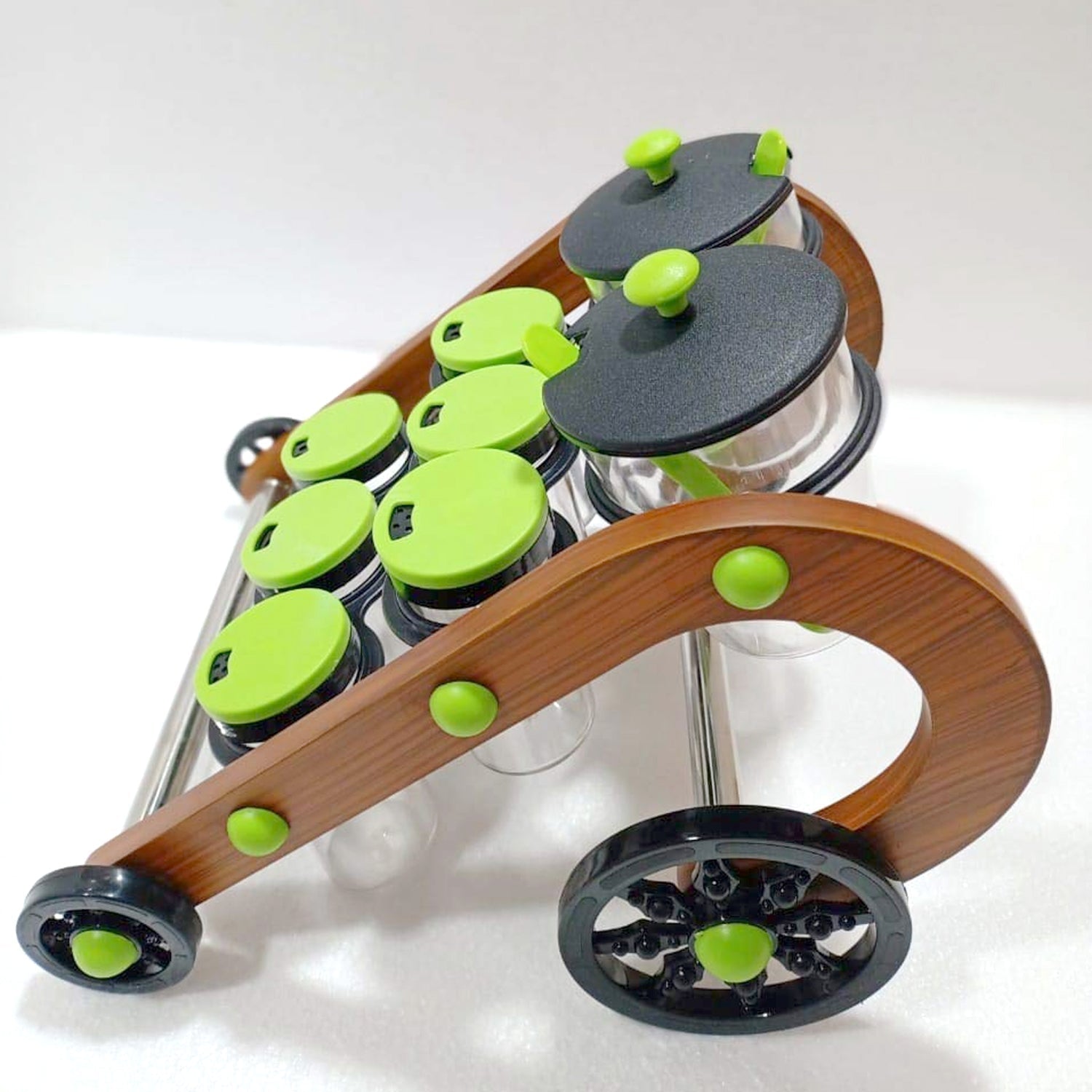 Rajwadi Spice Jar Stand and holder for supporting jars, bottles etc. including all kitchen purposes. - Springkart 