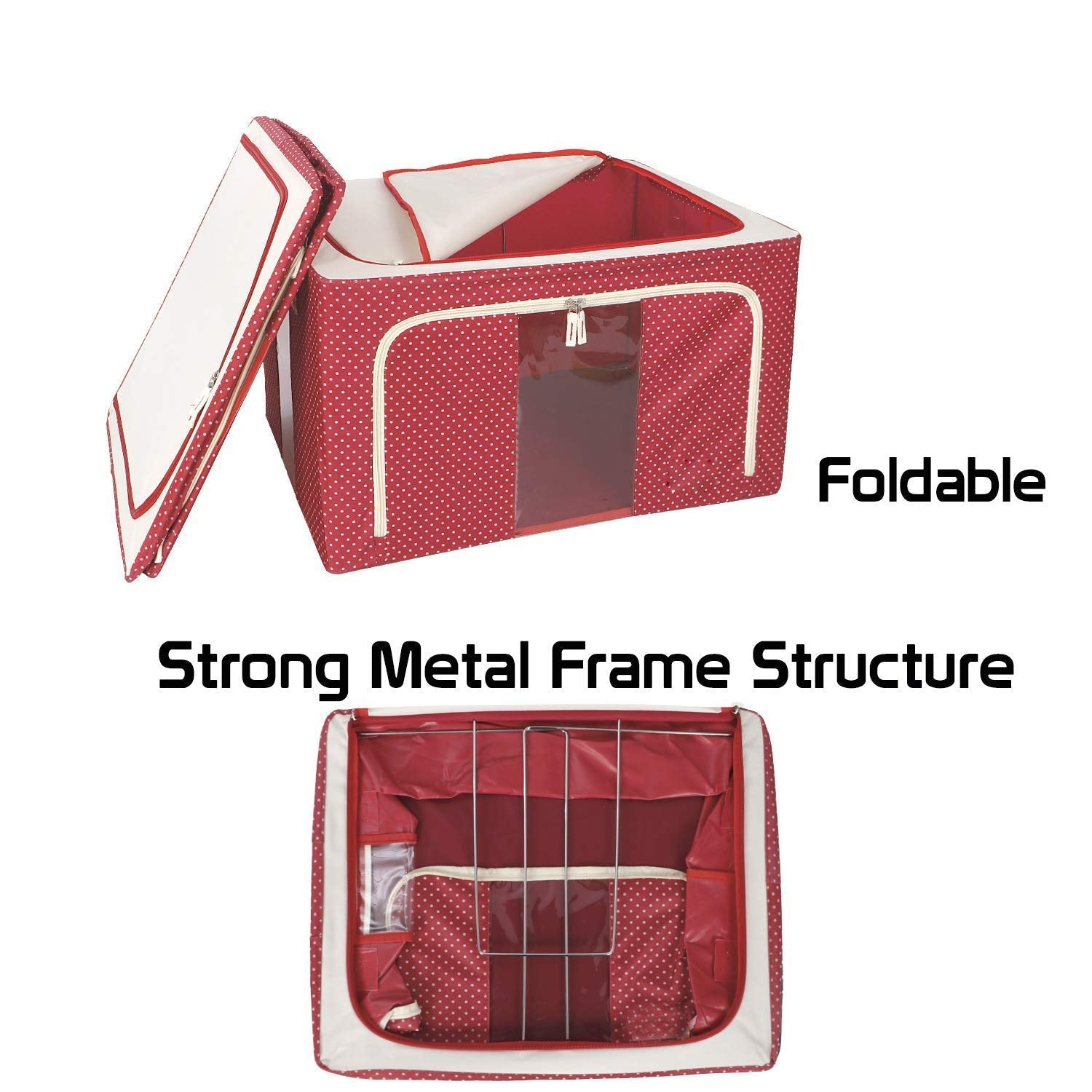 Foldable Cloth Storage Bag Storage Boxes (Pack of 1 / 50 × 31 Cm) - Springkart 