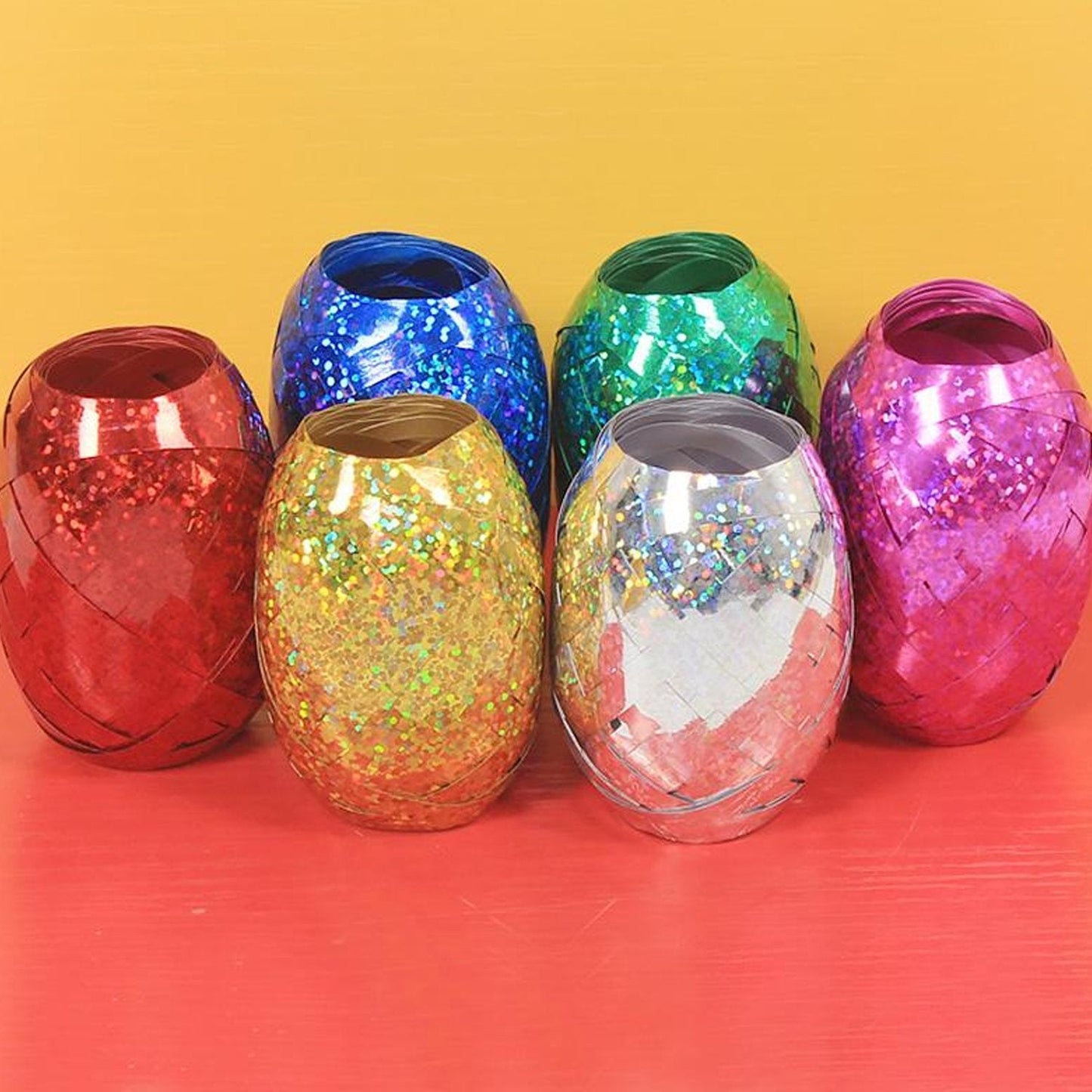 Curling Balloon Ribbon Roll for Gifts, Balloons & Crafts Pack of 6 (Multicolor) - Springkart 