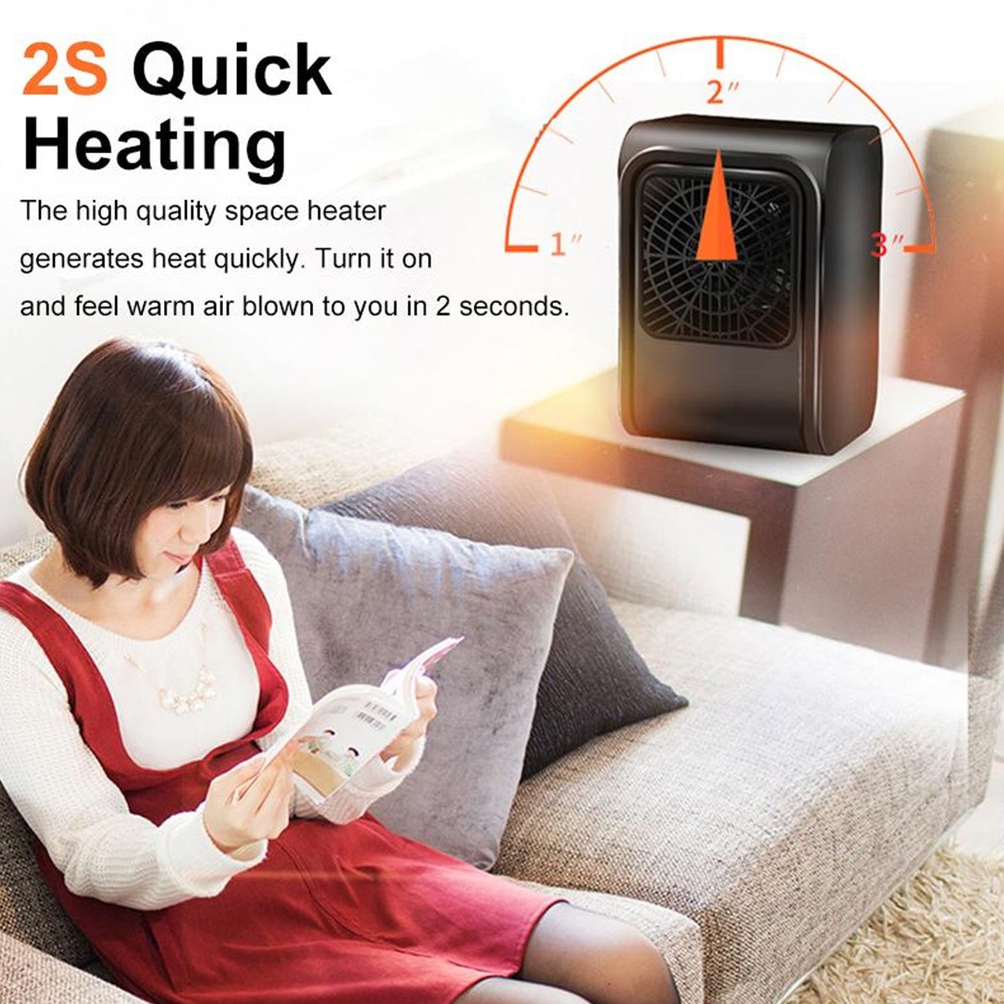 Room Heater 220V Brown Box Heater For Office & Bedroom Use Heater - Springkart 