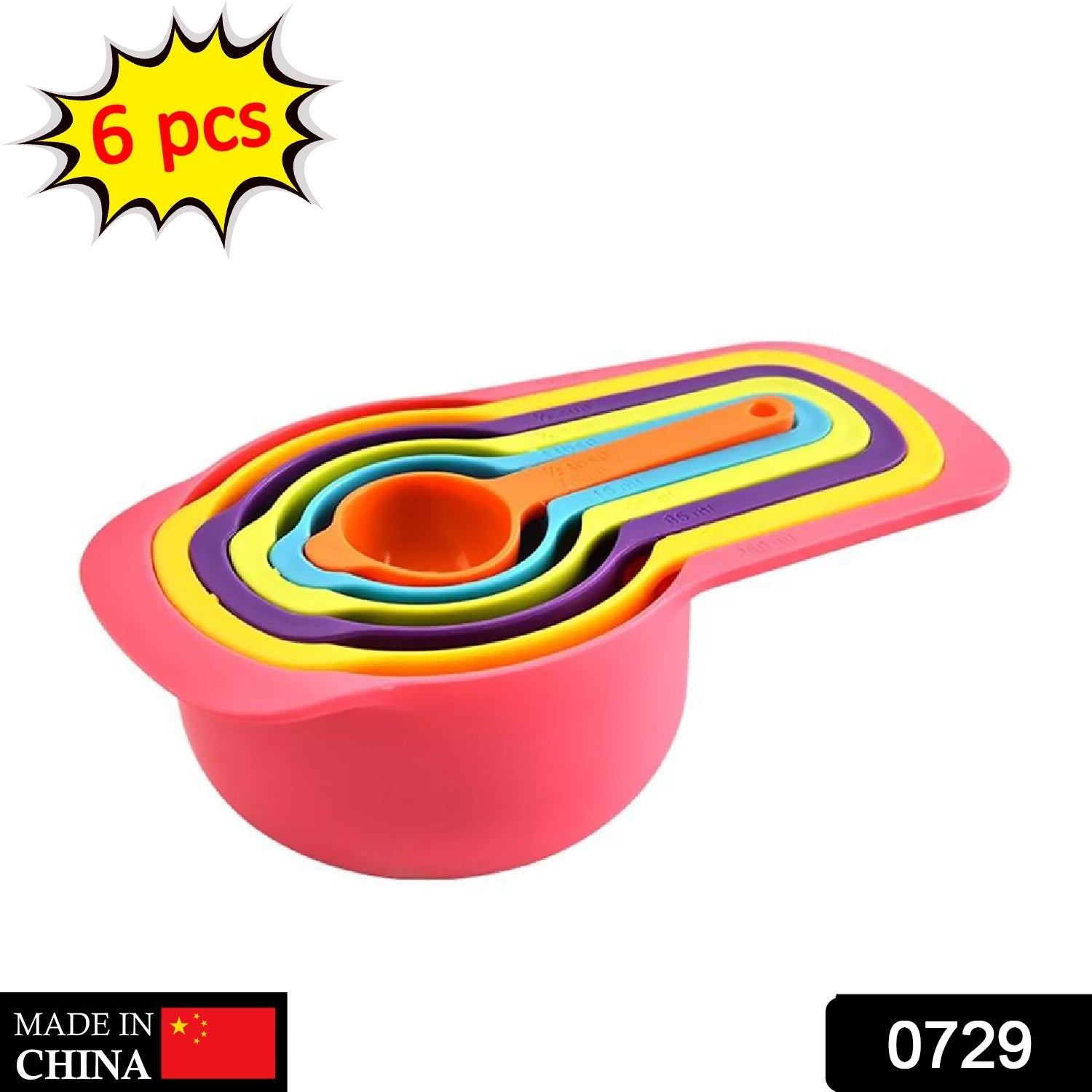 Plastic Measuring Spoons for Kitchen (6 pack) - Springkart 