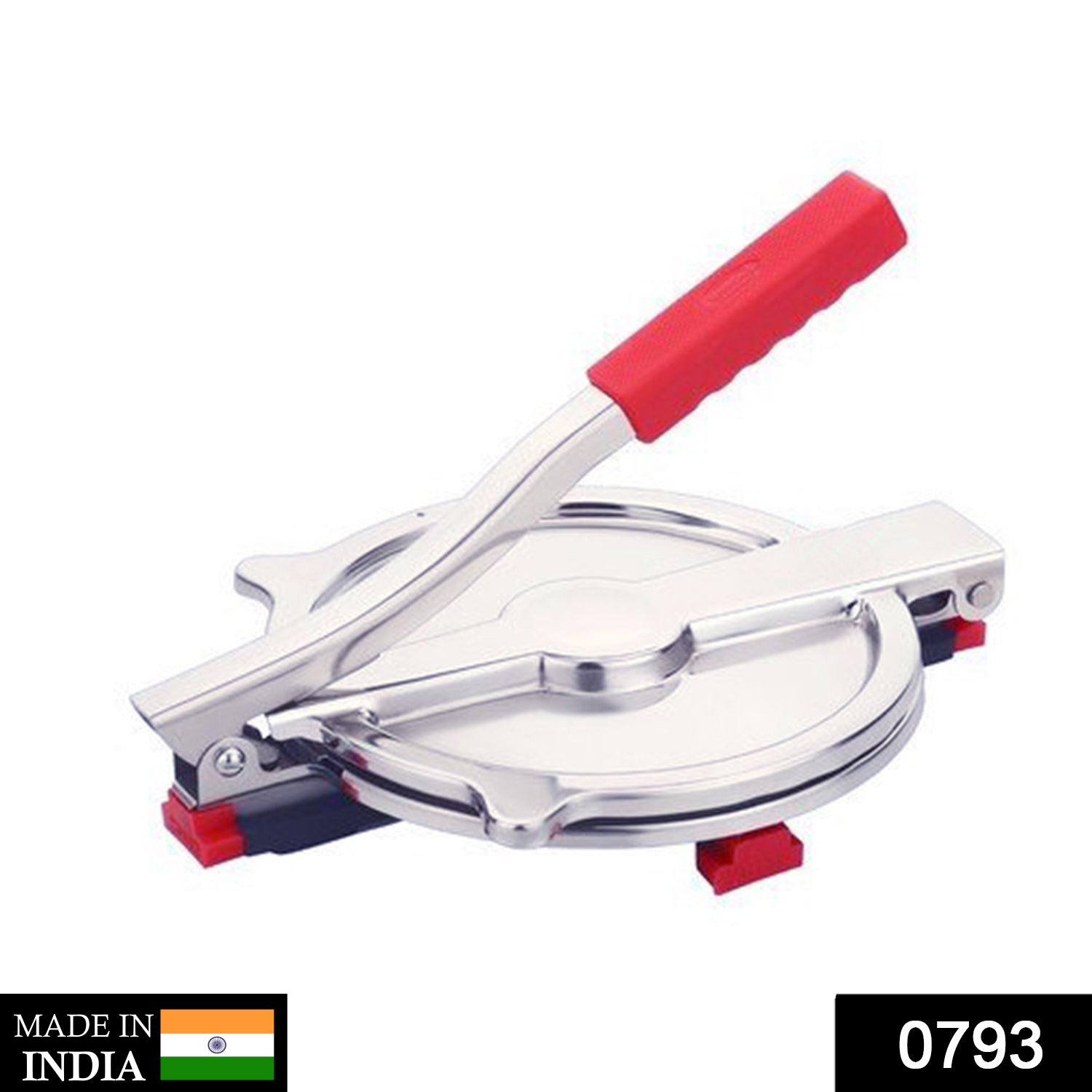 Manual Stainless Steel Puri Press Machine / Maker with Handle (6 inch) - Springkart 