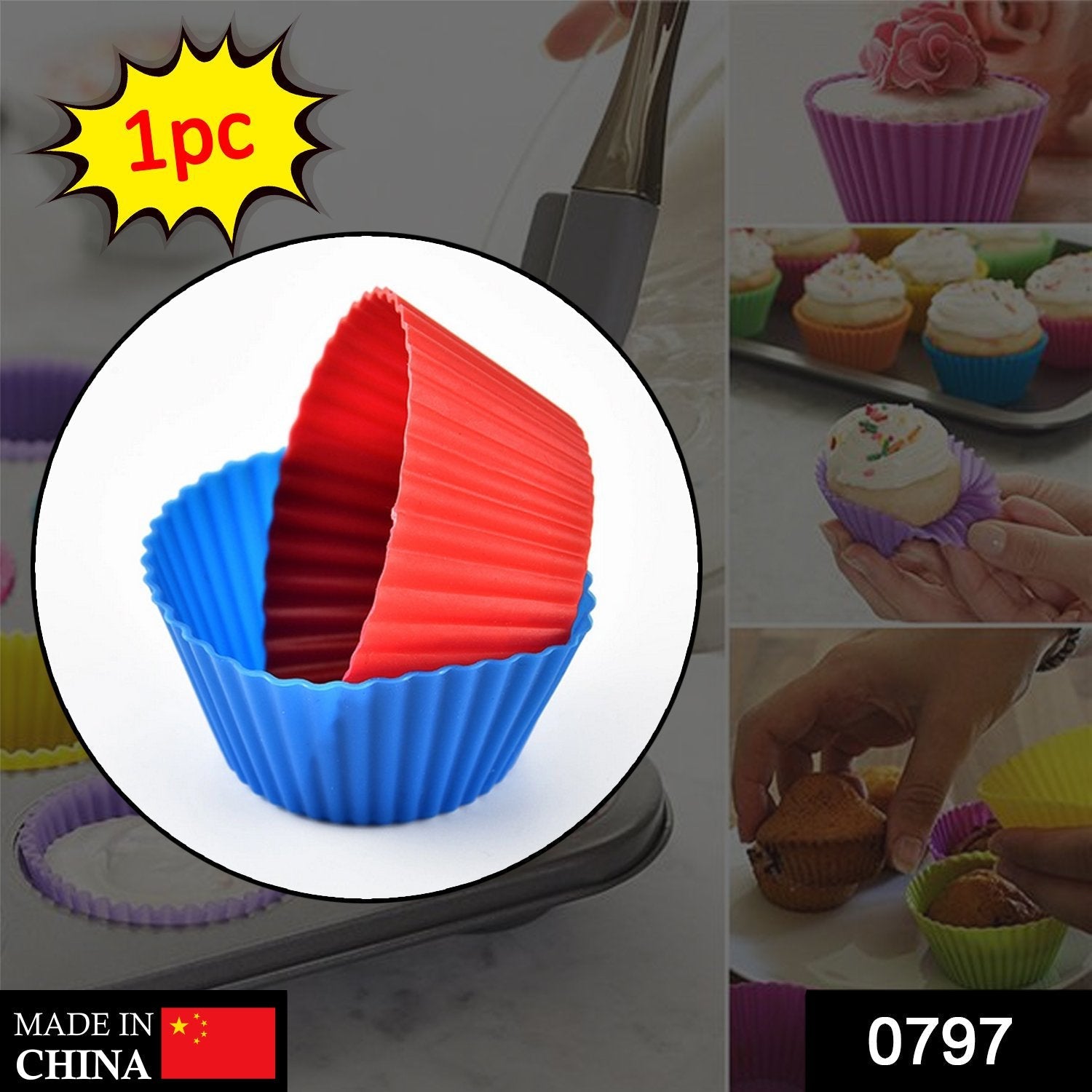 Silicone Cup Cake Mould - Springkart 