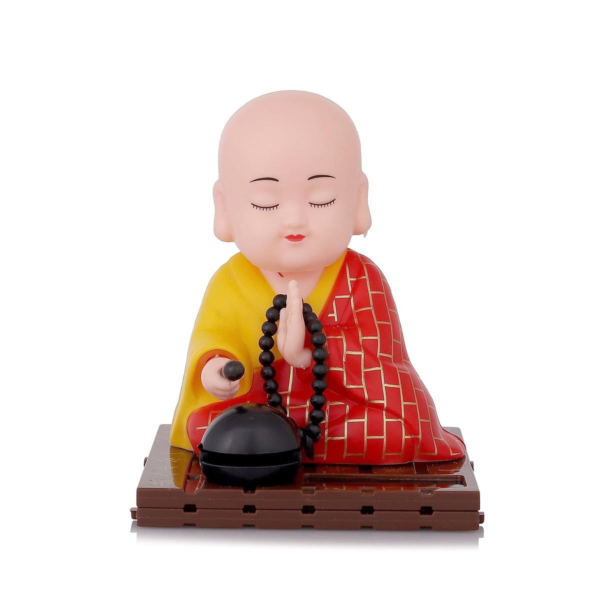 Solar Powered Sitting Buddha Statue, Moving Head and Hand (1 Pc / Medium) - Springkart 