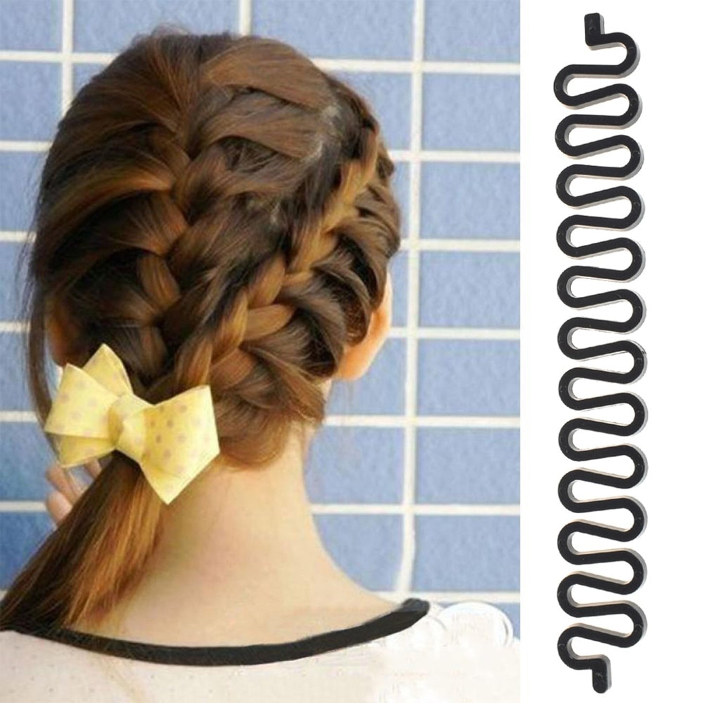 Fishbone Bun Maker widely used by women’s for making their hair looks like a fish tail and all and it used in many kinds of places like household, parlours etc. - Springkart 