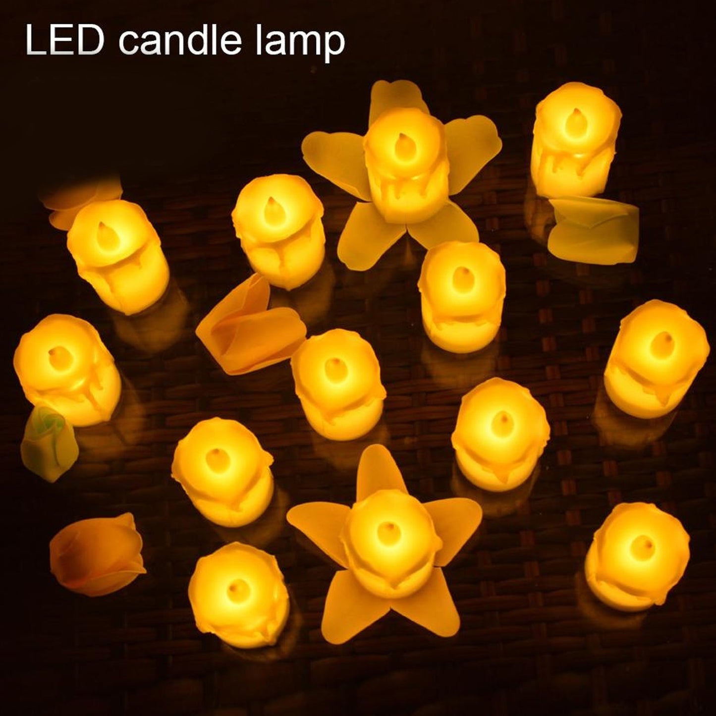 Multicolor Flameless Melted Design Candles for Decoration (Set of 24pc) - Springkart 