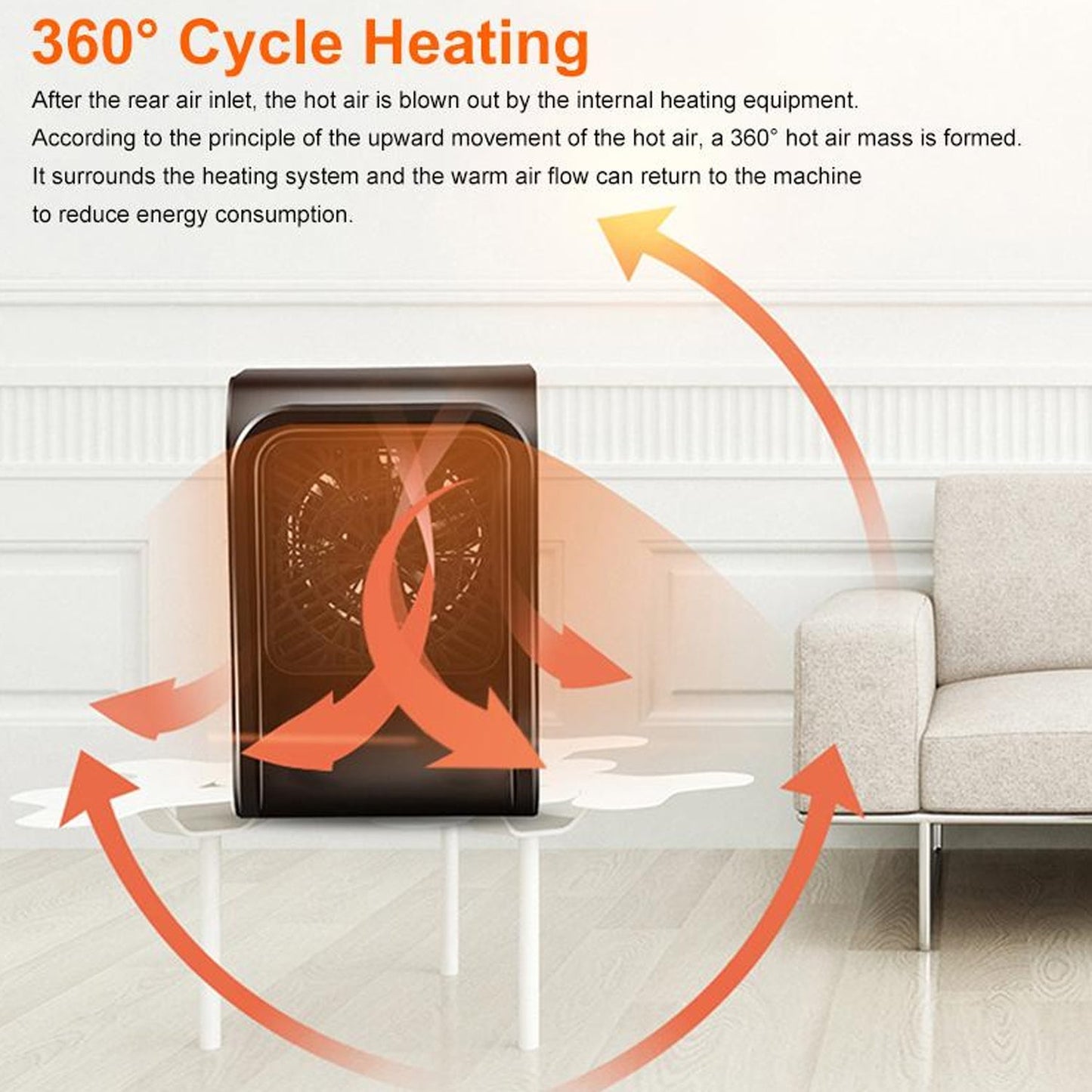 Room Heater 220V Brown Box Heater For Office & Bedroom Use Heater - Springkart 
