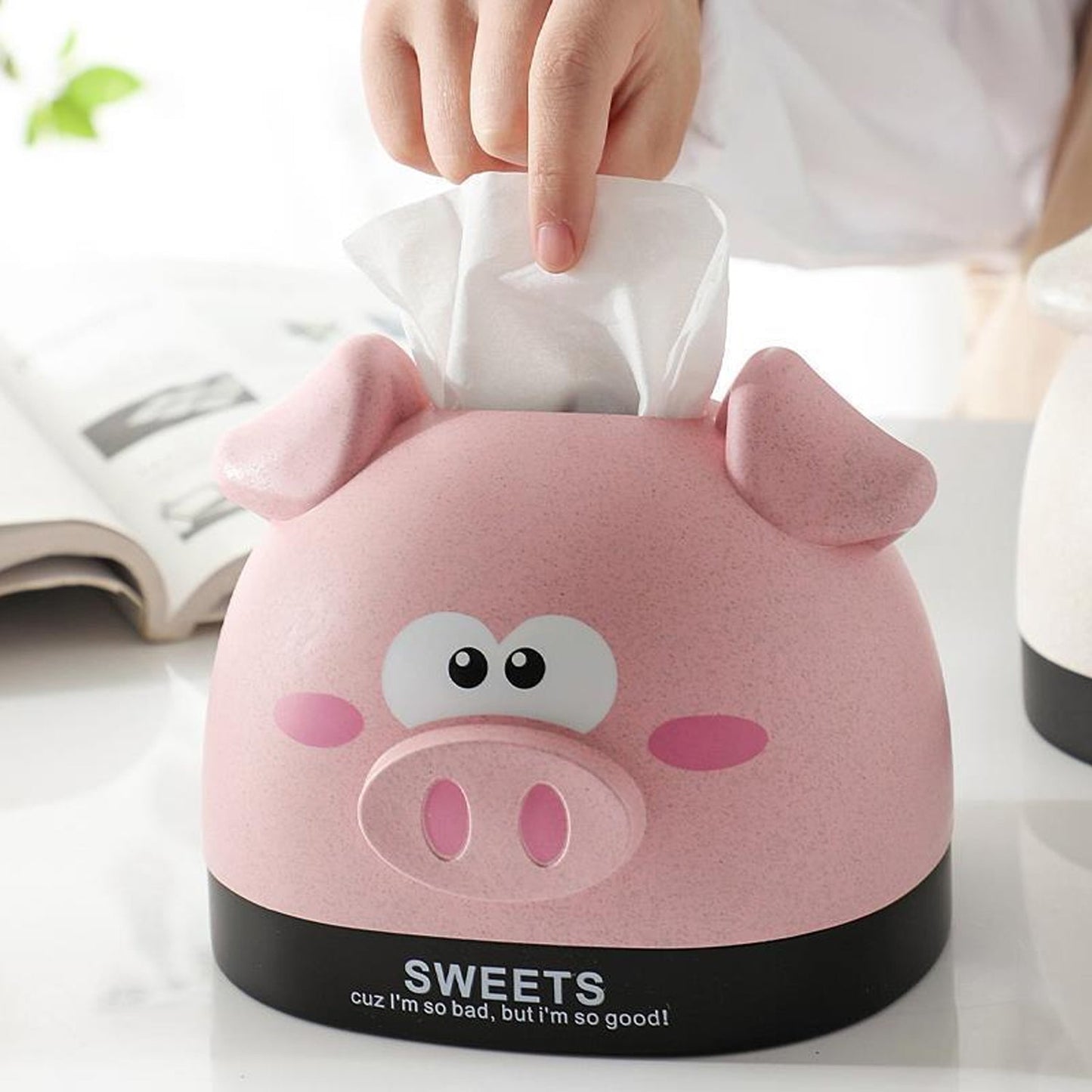 Mix Design Tissue Box House Tissue Box Cover Tissue Holder for Home Tissue Box Covered Rectangle Cube Tissue Box Holder Tissue Box Mix Design (1 Pc - Springkart 