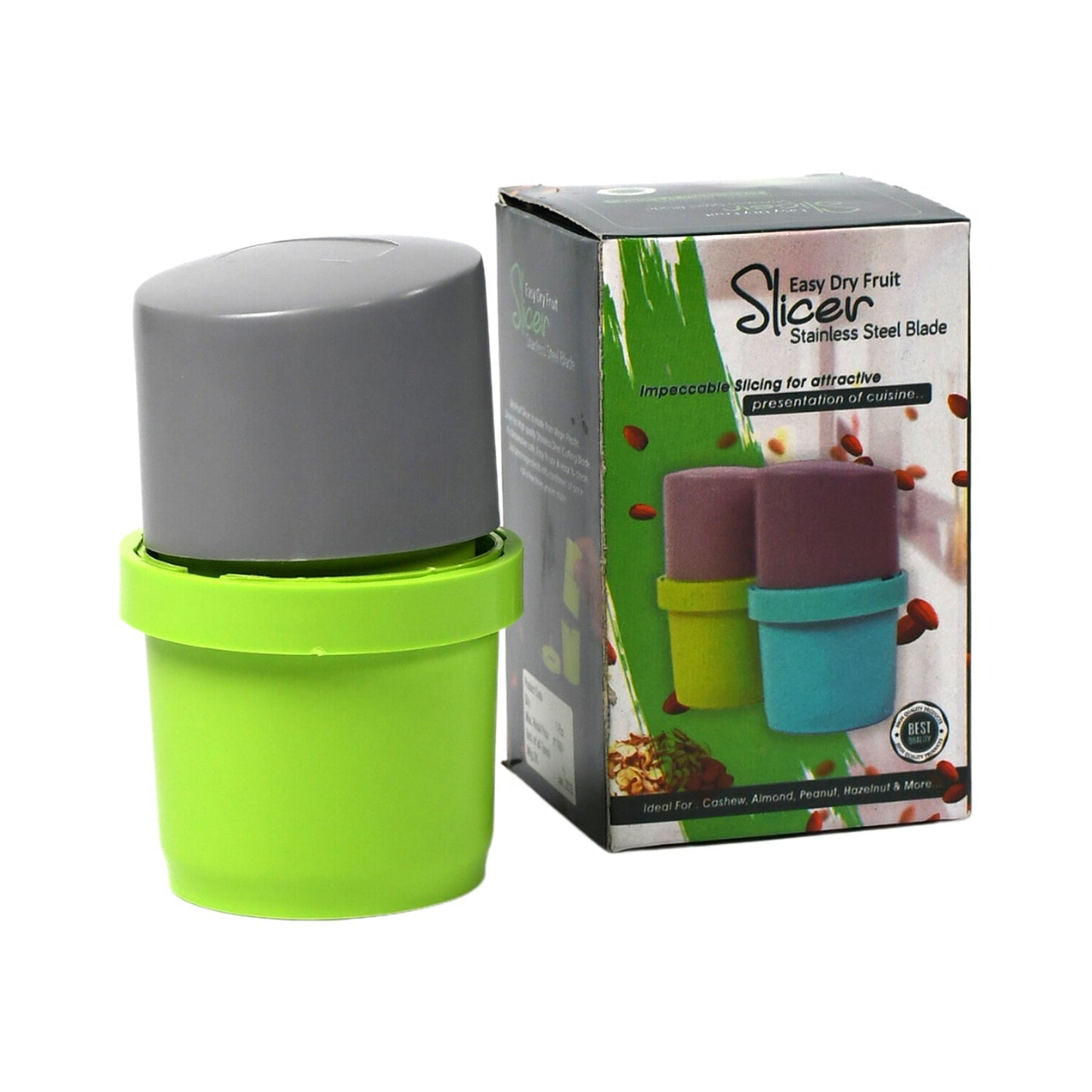 Plastic Dry Fruit and Paper Mill Grinder Slicer - 3-in-1 Blade for Chocolate and Butter, Standard, Multicolor - Springkart 