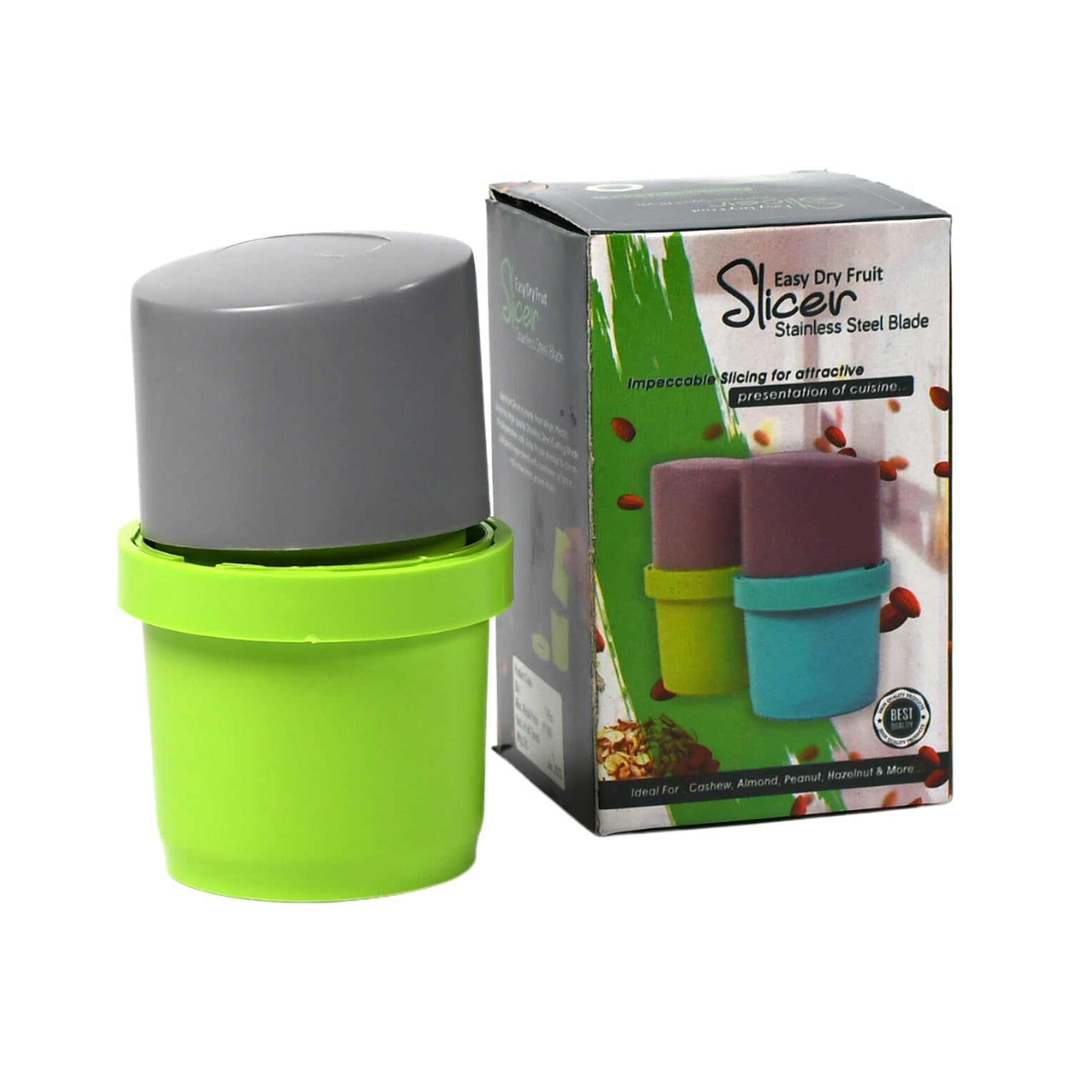 Plastic Dry Fruit and Paper Mill Grinder Slicer - 3-in-1 Blade for Chocolate and Butter, Standard, Multicolor - Springkart 