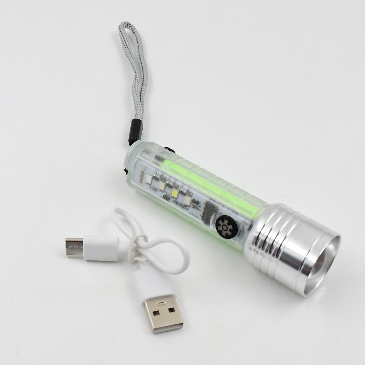 Pattern Flashlight USB Flashlight Rechargeable LED Torch Light (1 Pc) - Springkart 