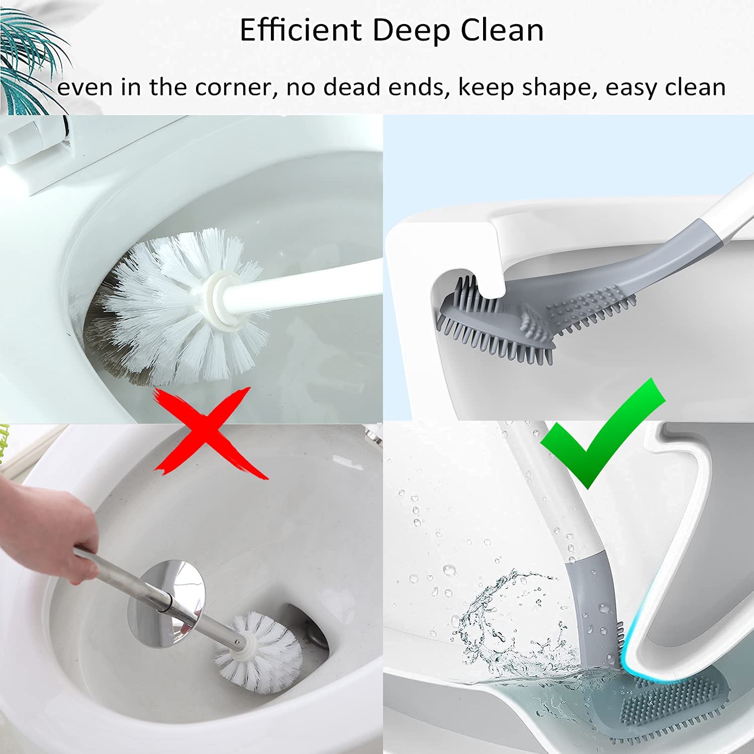 Golf Toilet Cleaner Brush & Magic Sticker Holder - Springkart 
