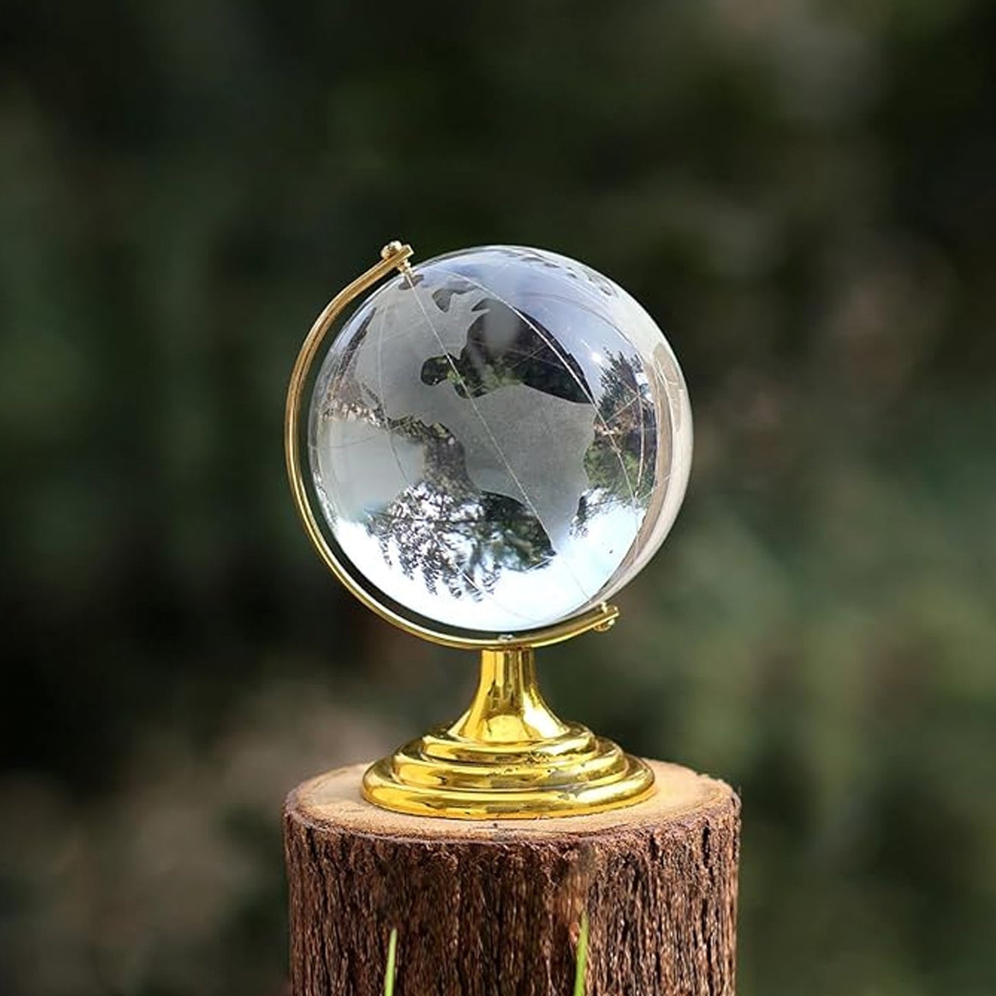 Miniature World Globe 50mm with Gold-Plated Stand