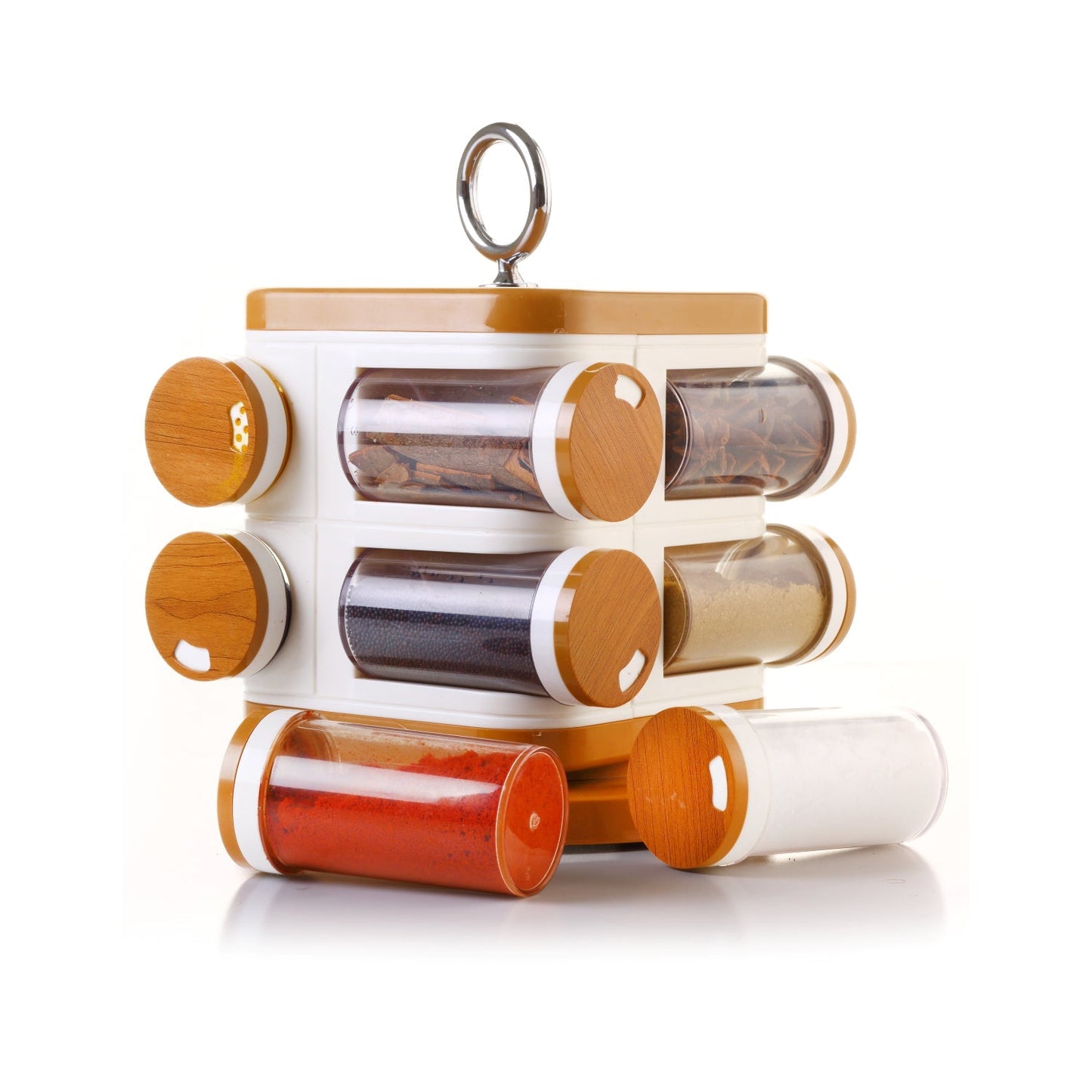 Ganesh Storewell Plastic Spice Rack - Set of 8 - Springkart 