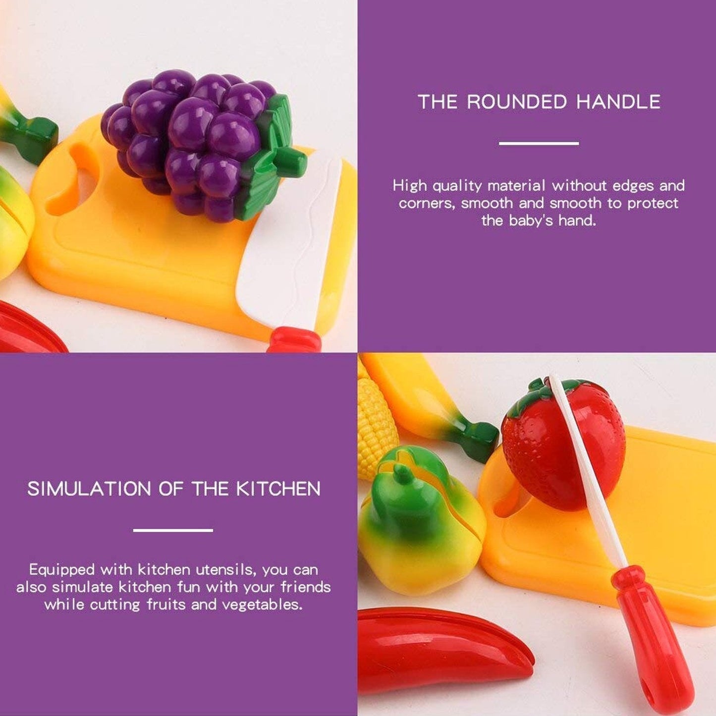 Plastic Fruits N Veggies Exclusive Collection of Realistic Sliceable Fruits - Springkart 