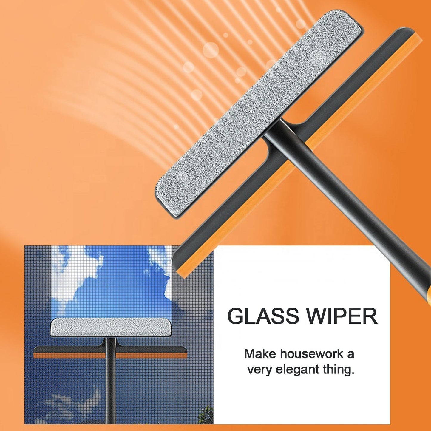 3 in 1 Glass Wiper used in all kinds of household and official places for cleaning and wiping of floors, glasses and dust etc. - Springkart 