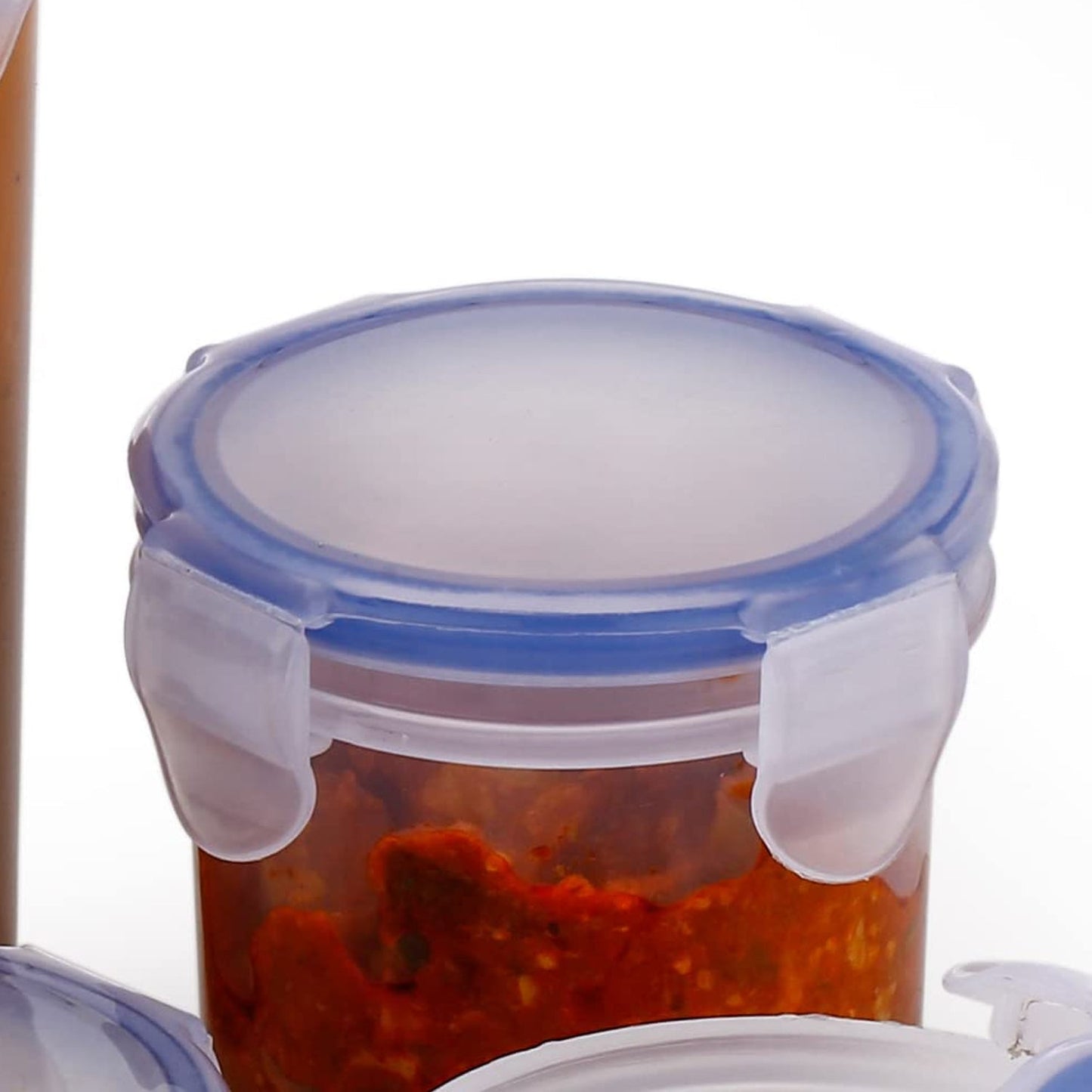 Plastic Liquid Round Airtight Food Storage Container with Leak Proof Locking Lid - Springkart 