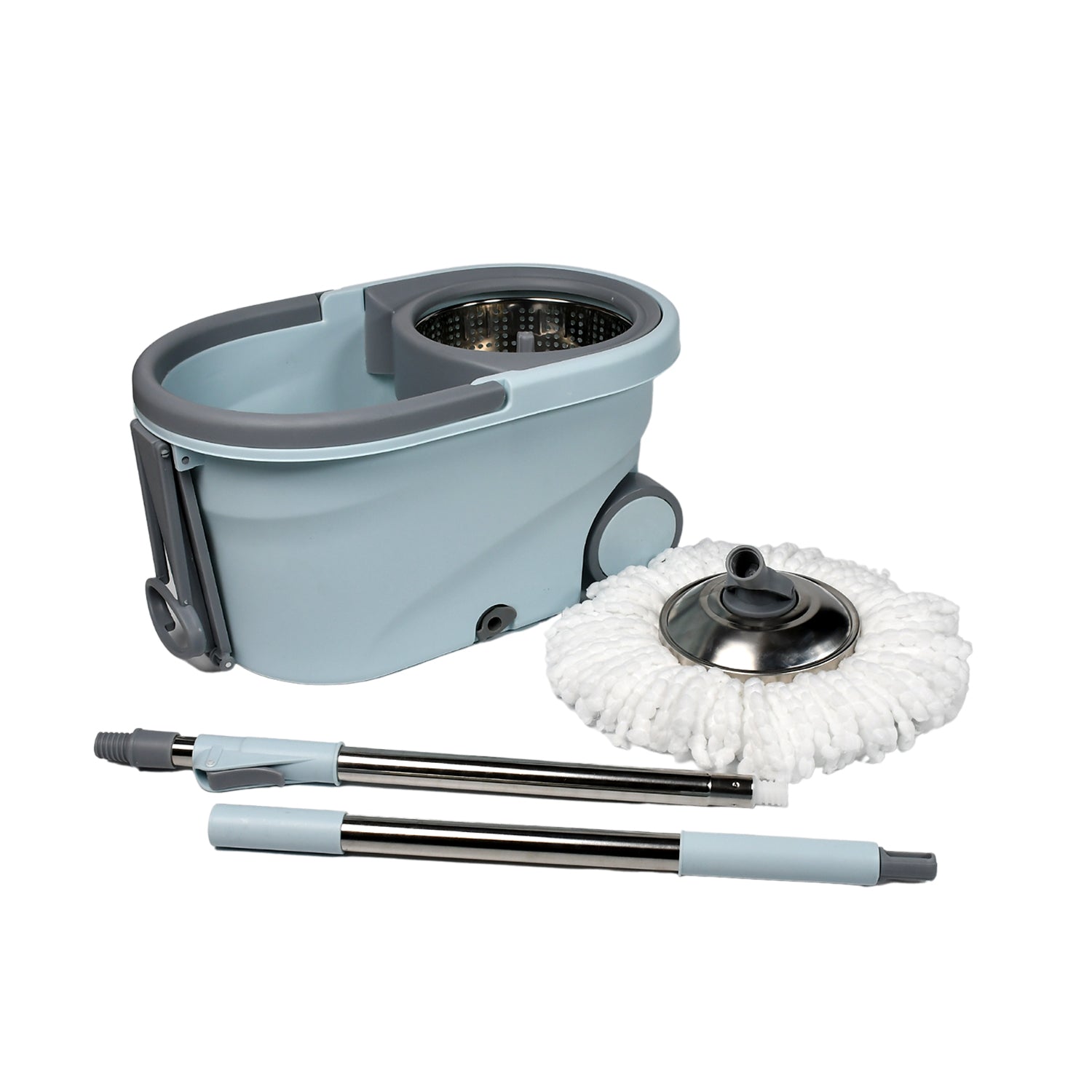 Quick Spin Mop With Steel Spin, Bucket Floor Cleaning, Easy Wheels & Big Bucket, Floor Cleaning Mop with Bucket - Springkart 