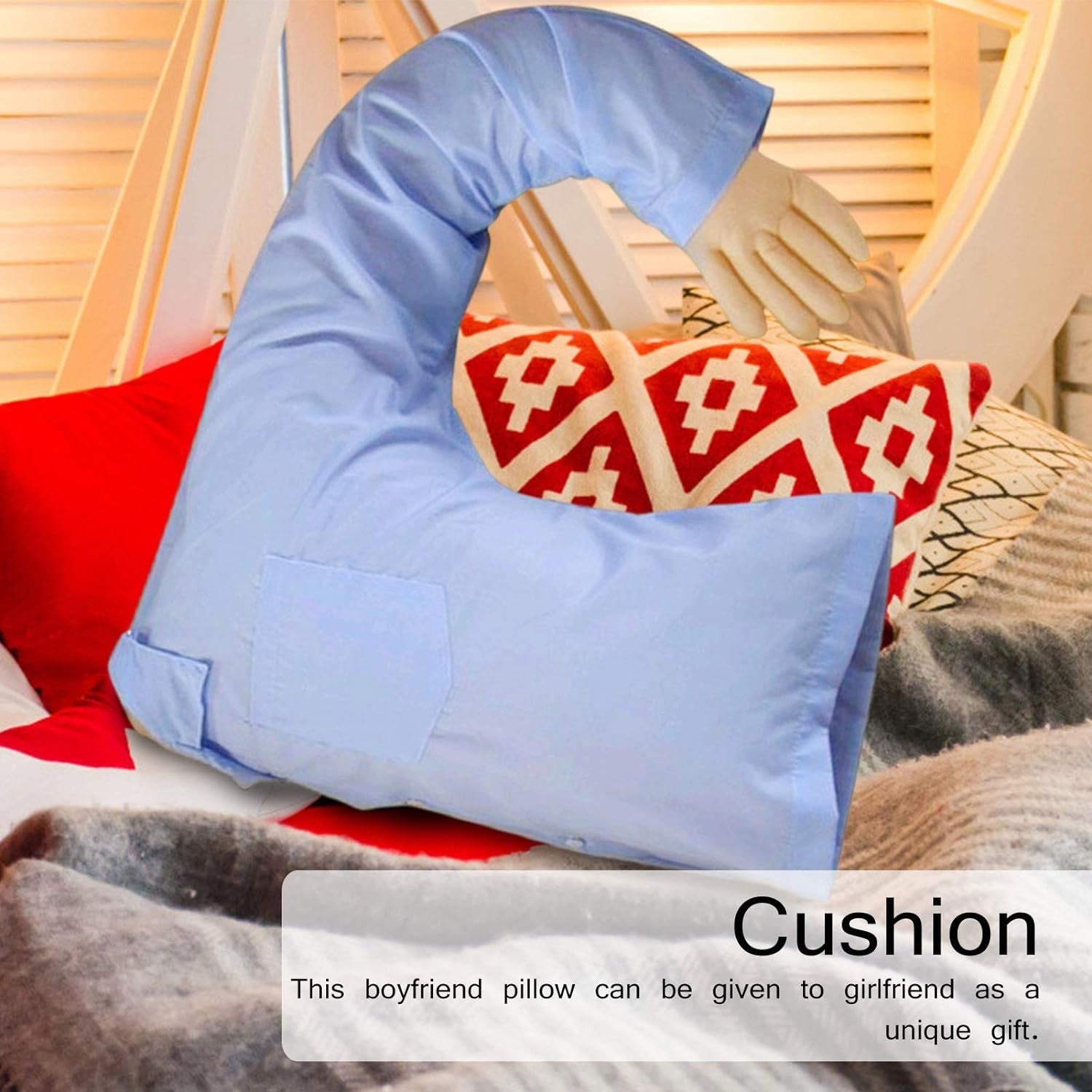 Boyfriend Body Cotton Pillow, Body Pillow Super Soft Boyfriend Pillow Intimate Romantic Bedroom Partner Fun and Unique Dress Up Gift Ideas Body Pillows (1 Pc ) - Springkart 