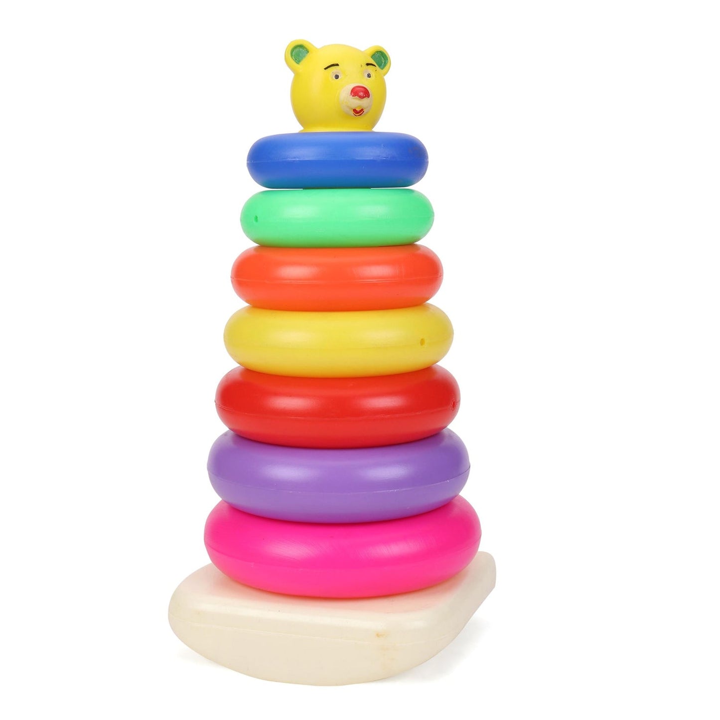 Plastic Baby Kids Teddy Stacking Ring Jumbo Stack Up Educational Toy 7pc - Springkart 