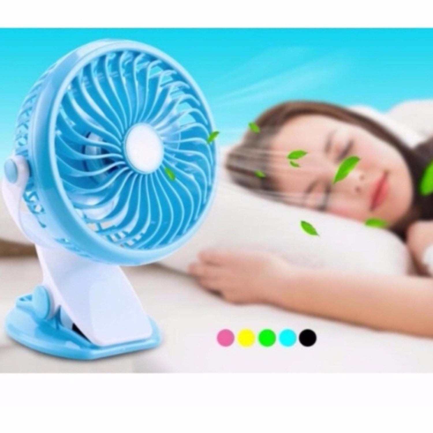 Mini USB Clip Fan widely used in summers for cool down rooms and body purposes.(Battery Not Include) - Springkart 