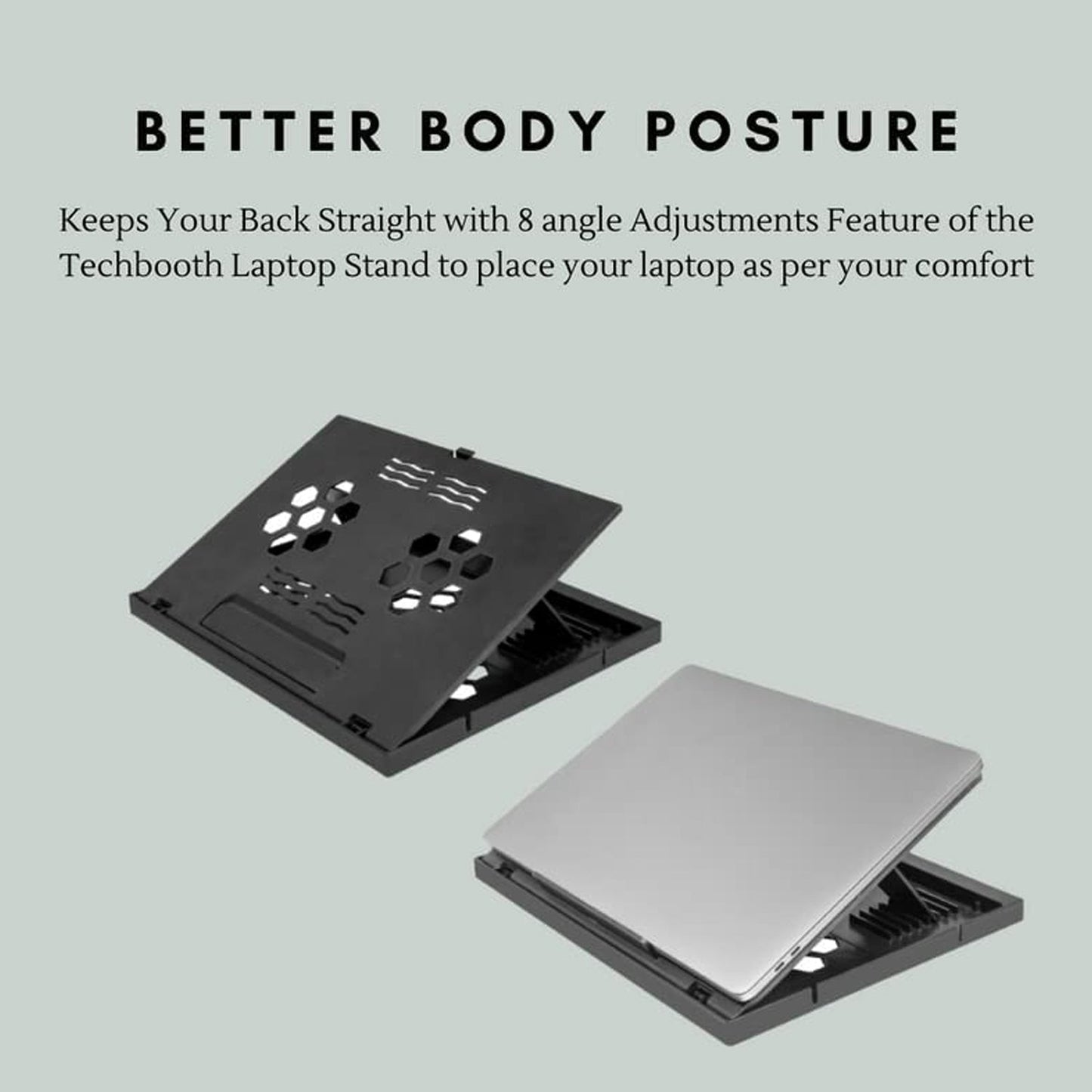 Laptop Stand Suitable Portable Foldable Compatible with MacBook Notebook Tablet Tray Desk Table Book with Free Phone Stand - Springkart 