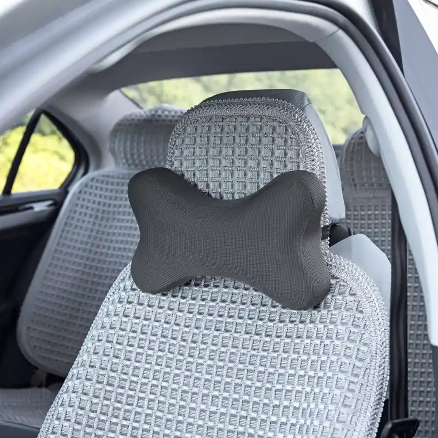 Microbead Roll Neck Pillow Mini Microbeads Bone Type Travel Pillow Soft Cushion Back Head Neck Support - Springkart 