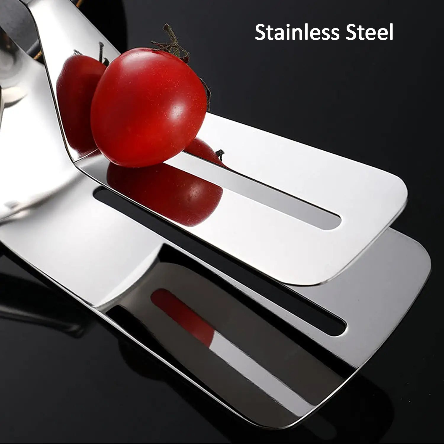 Multifunction Cooking Serving Turner Frying Food Tong. Stainless Steel Steak Clip Clamp BBQ Kitchen Tong. - Springkart 