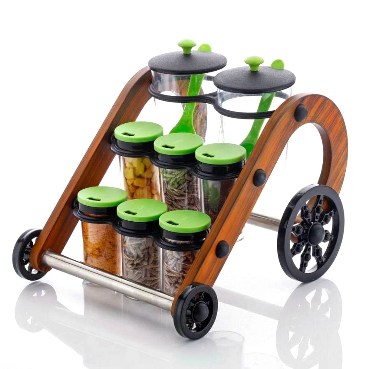 Rajwadi Spice Jar Stand and holder for supporting jars, bottles etc. including all kitchen purposes. - Springkart 