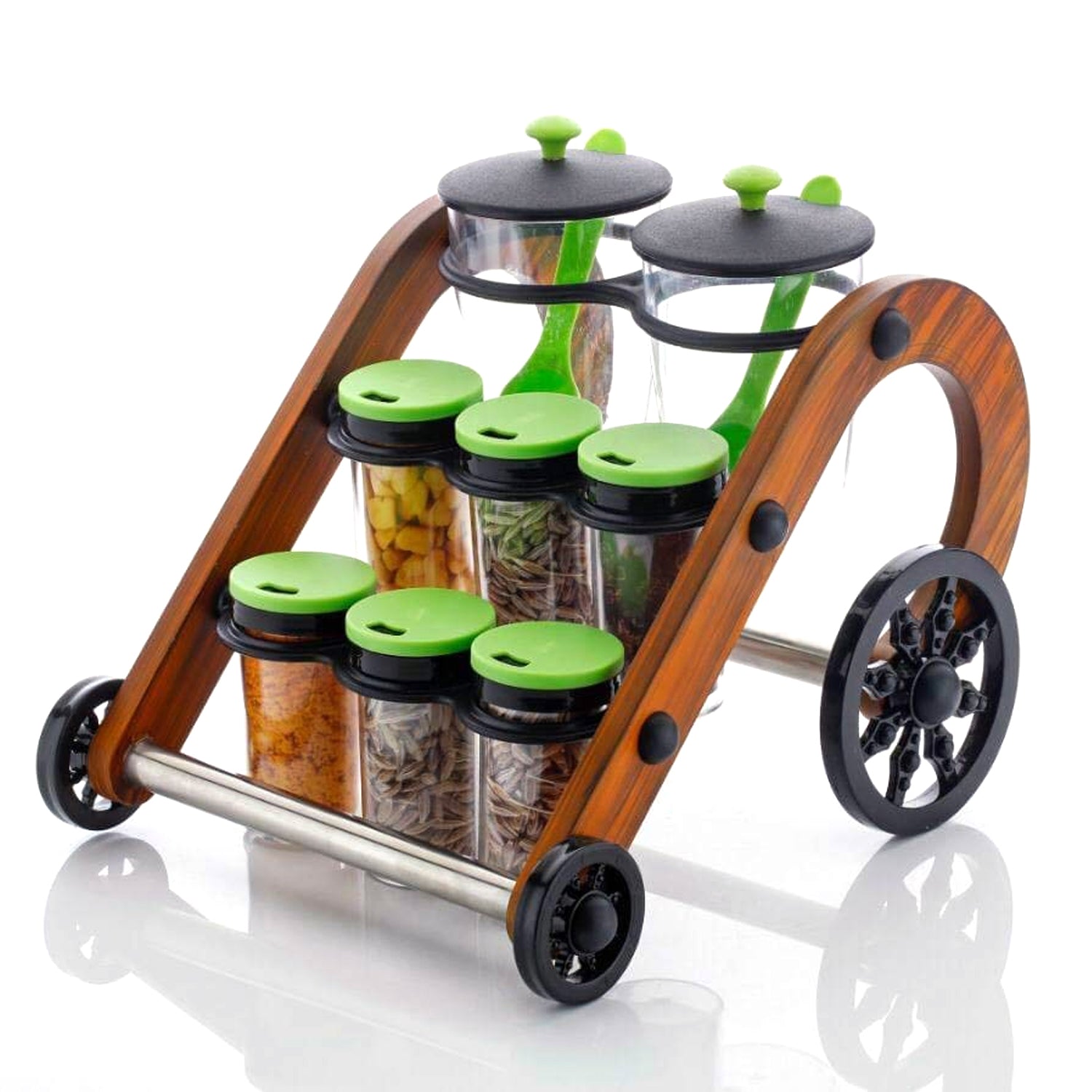 Rajwadi Spice Jar Stand and holder for supporting jars, bottles etc. including all kitchen purposes. - Springkart 