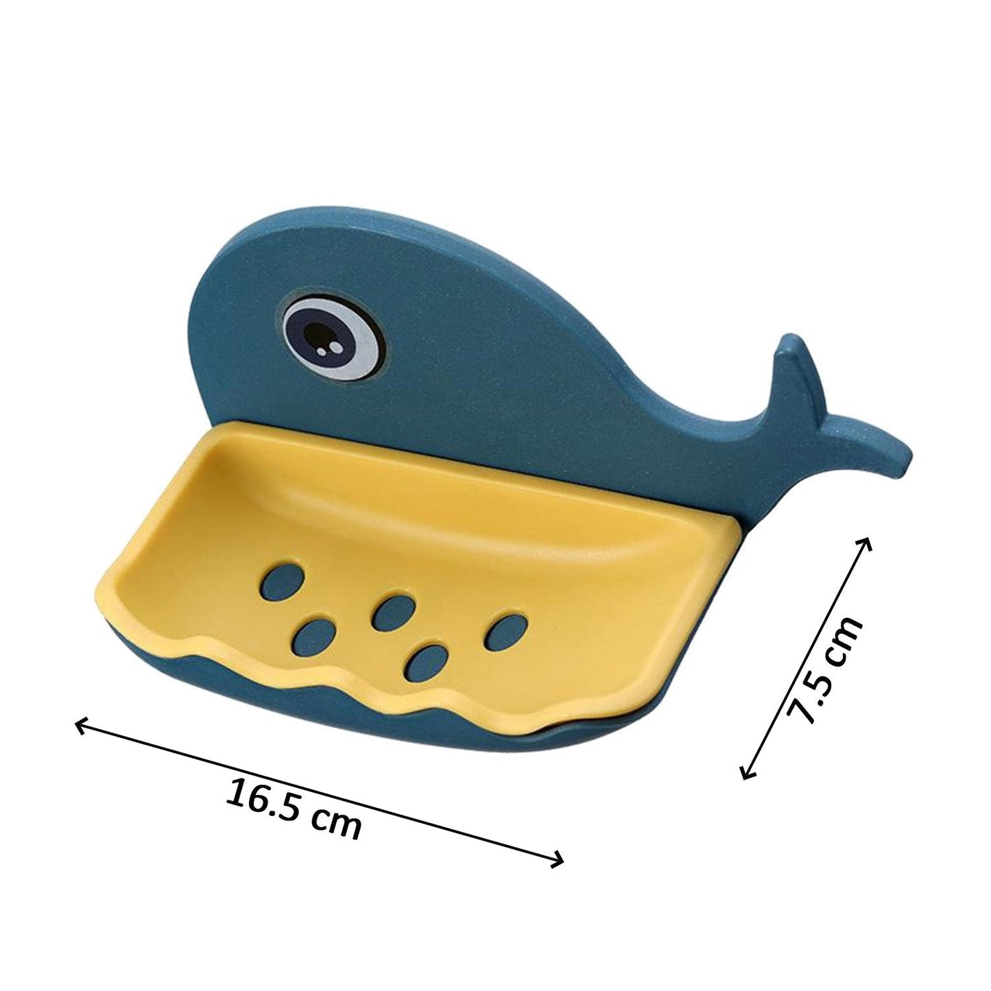 Fish Shape Double Layer Adhesive Waterproof Wall Mounted Soap Bar Holder Stand Rack for Bathroom Shower Wall Kitchen - Springkart 