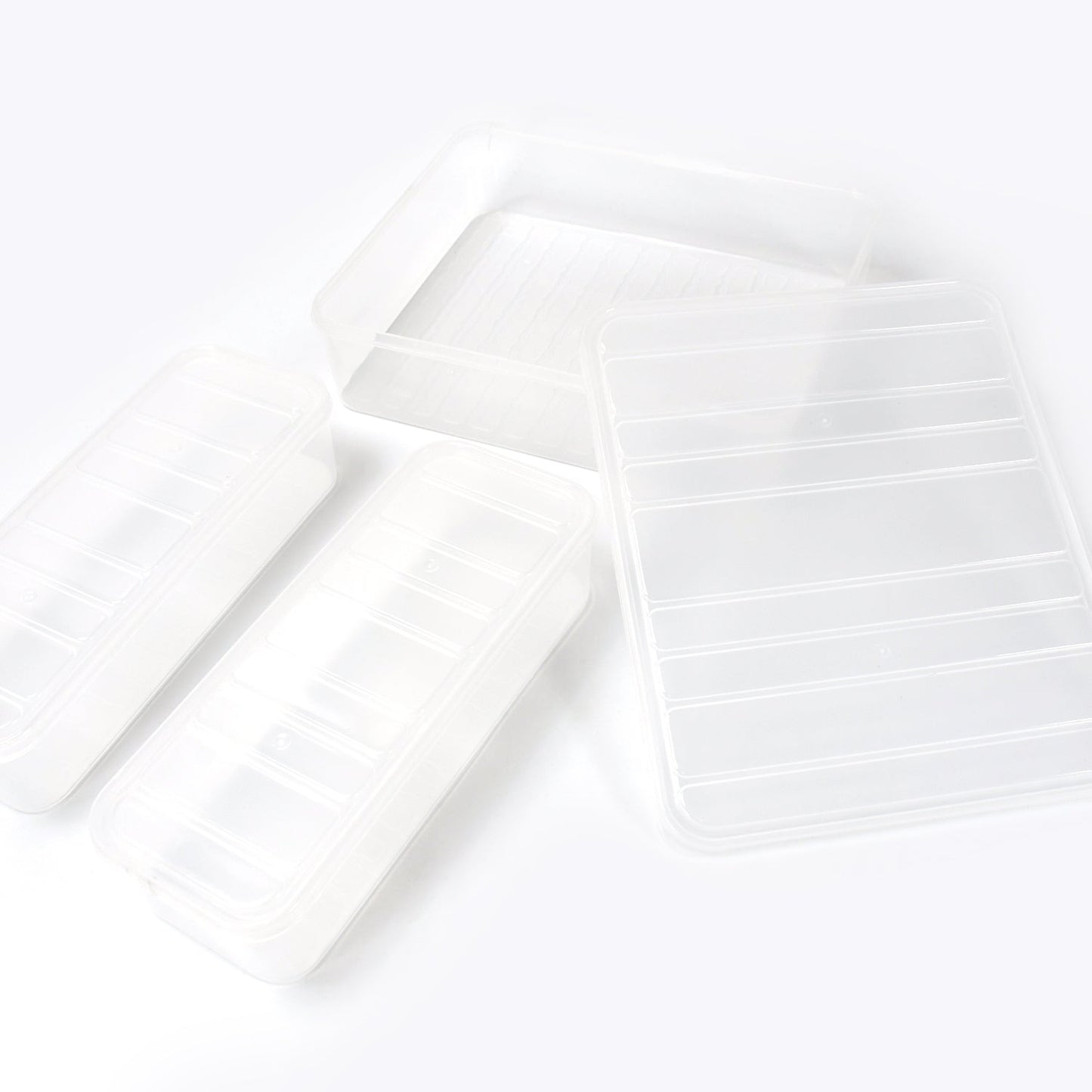 Plastic Food Storage Container for Fridge, fridge storage boxes with Lid Stackable Fridge Storage Containers freeze organizer items and storage, vegetable storage box for fridge, (3 Pcs set) - Springkart 