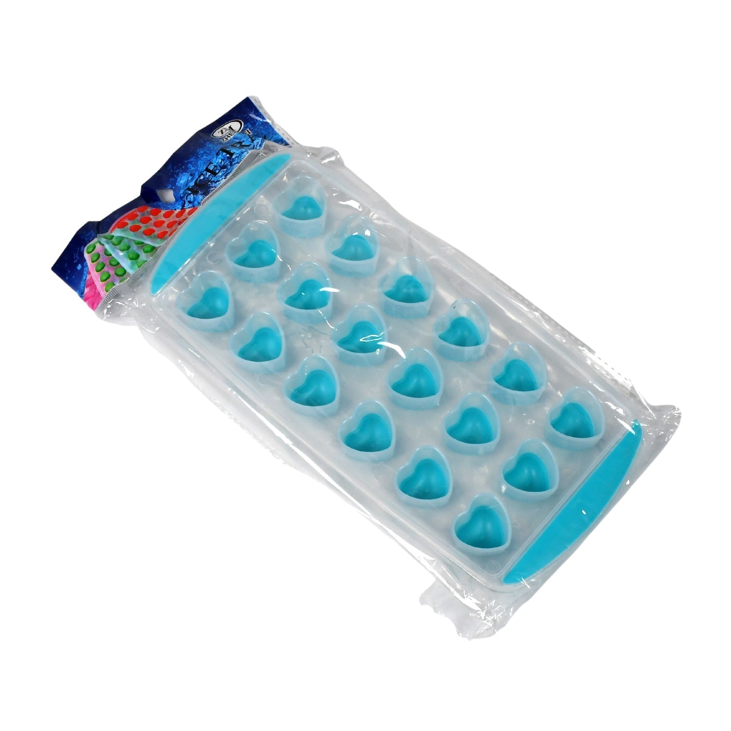 Easy Push Premium POP-UP ice Tray, With Flexible Silicon Bottom and Lid, Heart Shape 18 Cube Trays - Springkart 