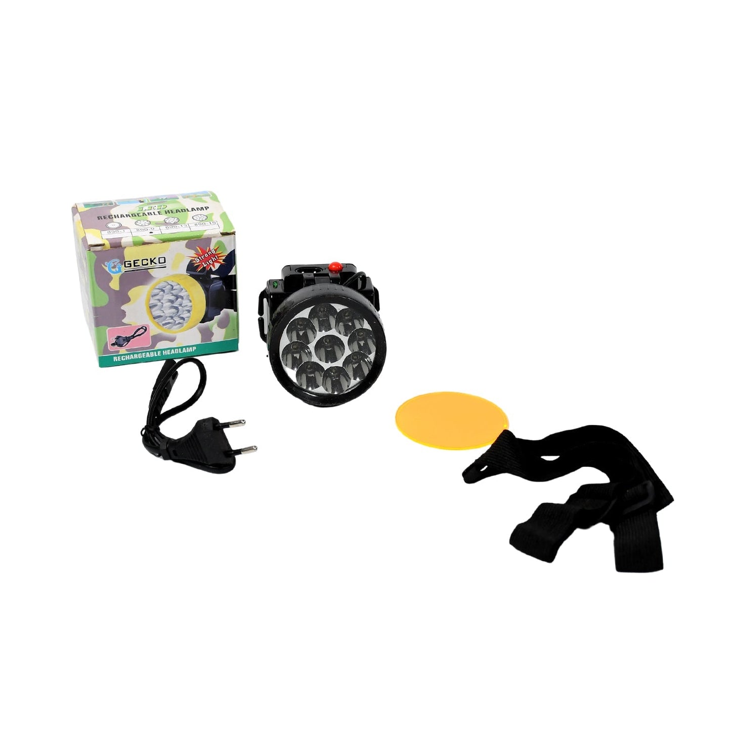 Head Lamp 9 Led Long Range Rechargeable Lamp Use For Farmers, Fishing - Springkart 