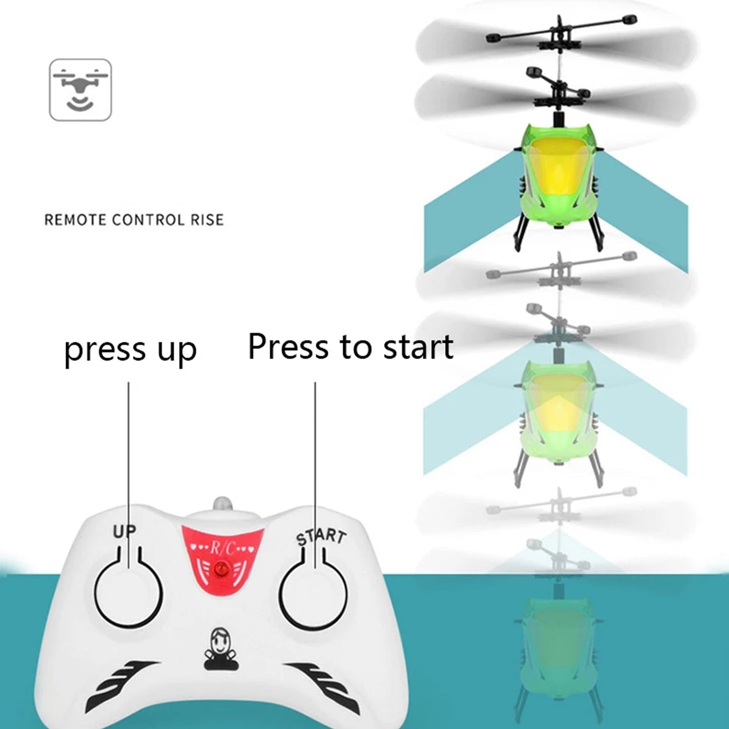 Remote Control Helicopter with USB Chargeable Cable for Boy and Girl Children (Pack of 1) - Springkart 