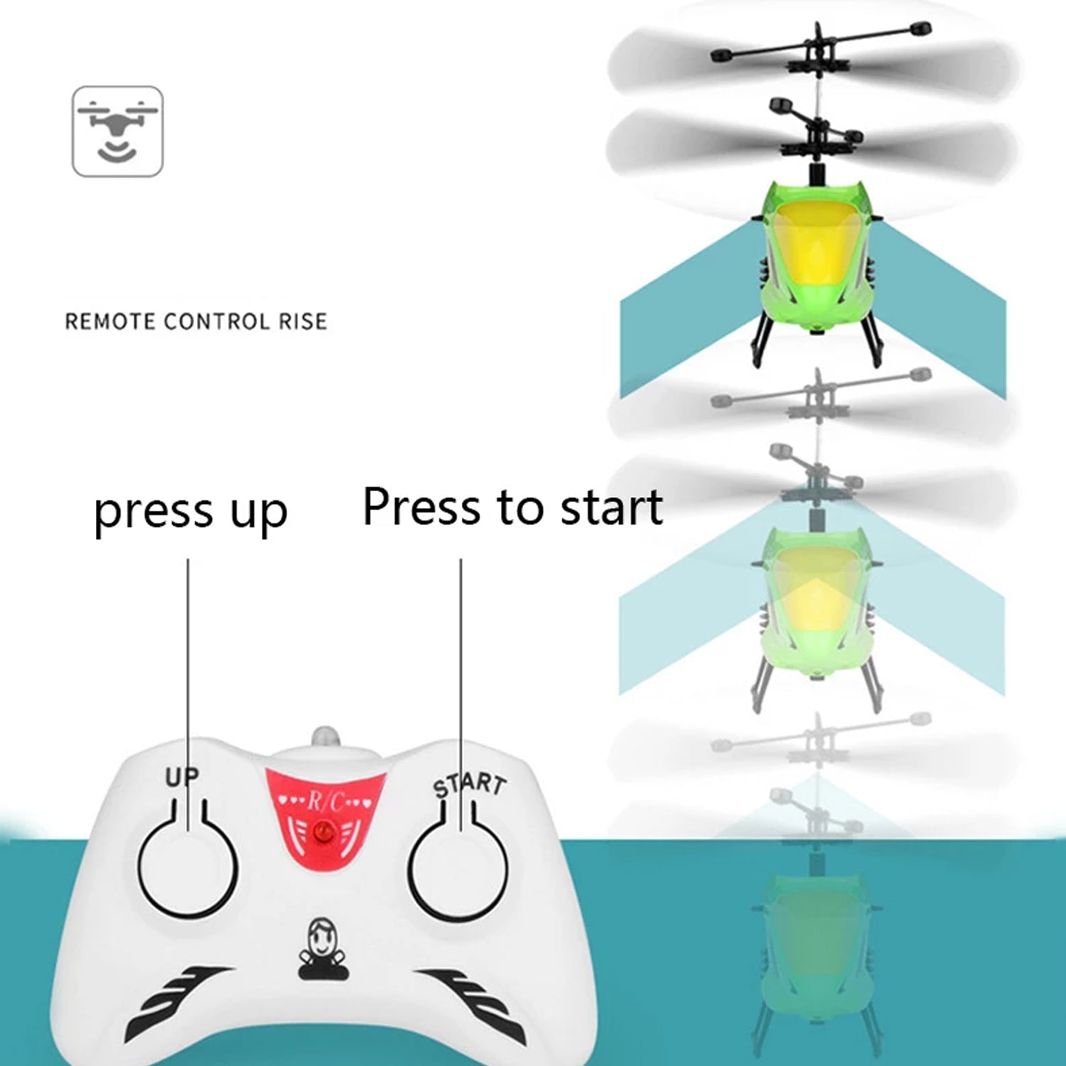 Remote Control Helicopter with USB Chargeable Cable for Boy and Girl Children (Pack of 1) - Springkart 