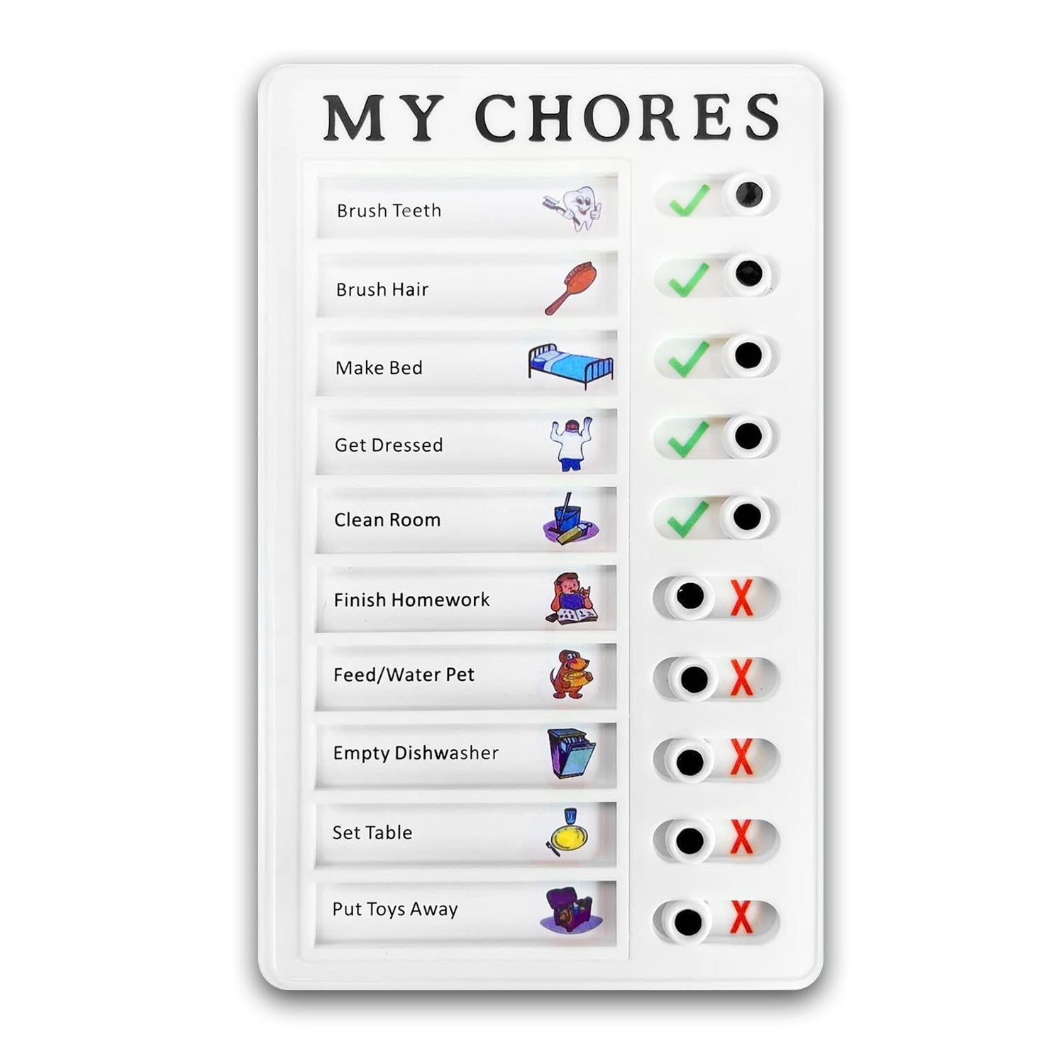Portable My Chores Home Note Board Management Planning Memo Boards Reminding Time. (Size :- 20x12Cm) - Springkart 